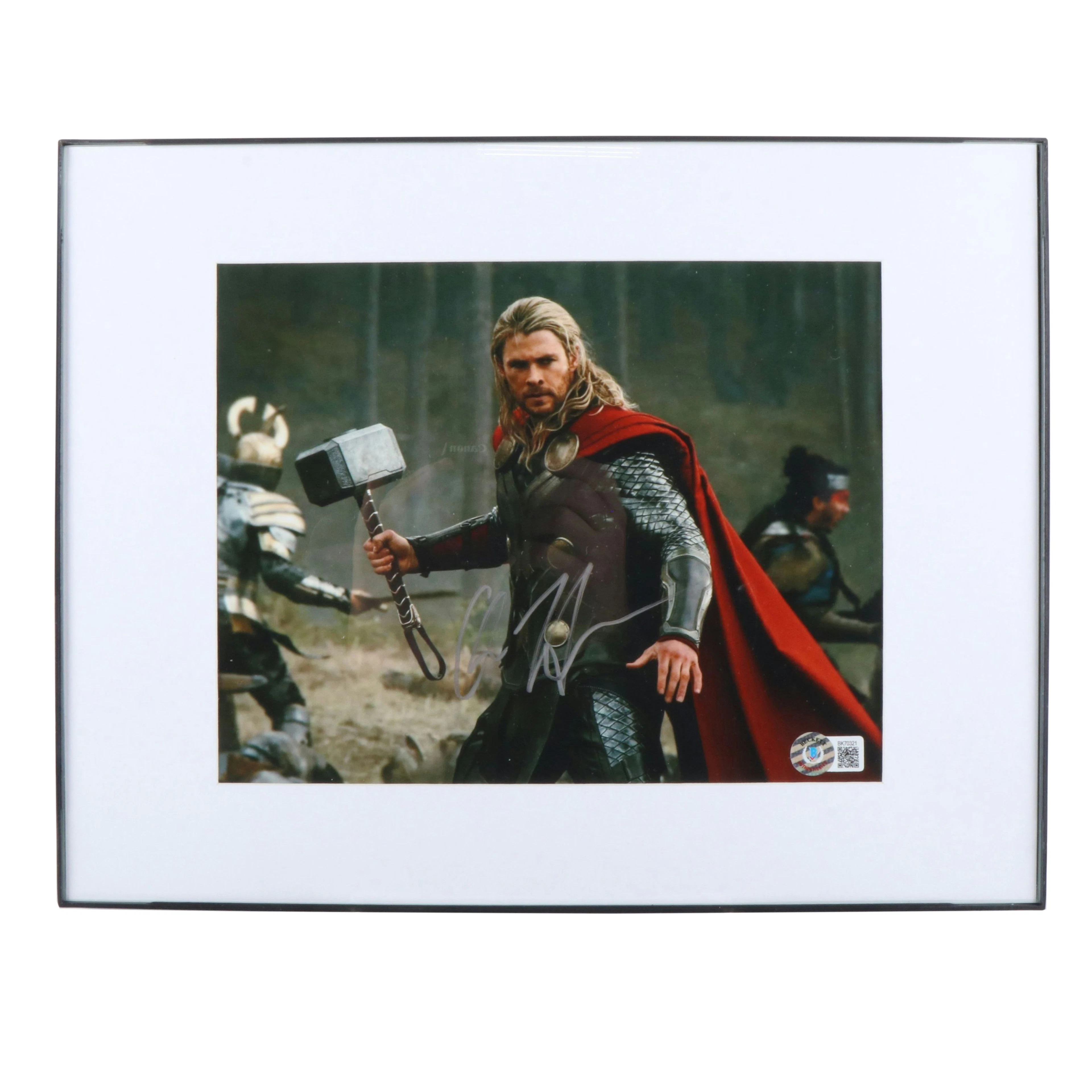 Chris Hemsworth Signed "Thor" Movie Print in Matted Frame, Beckett