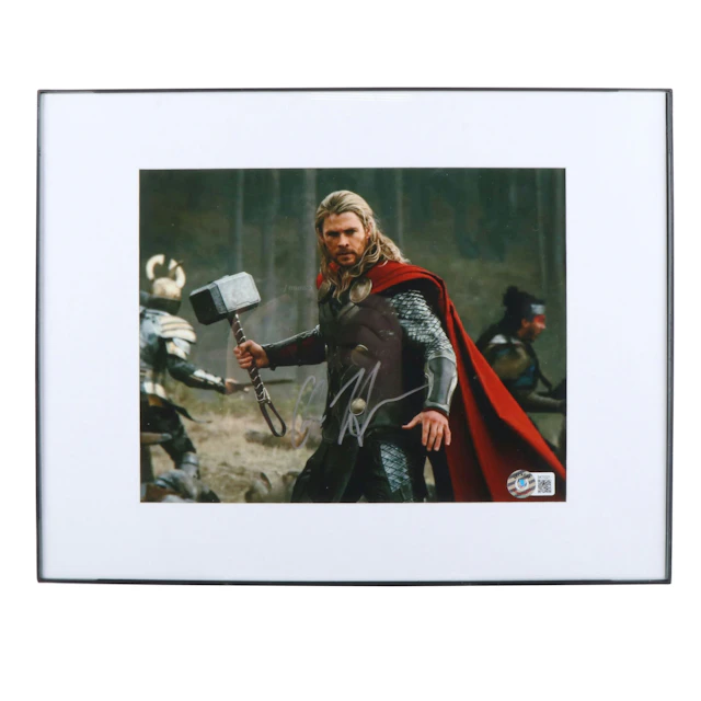 Chris Hemsworth Signed "Thor" Movie Print in Matted Frame, Beckett