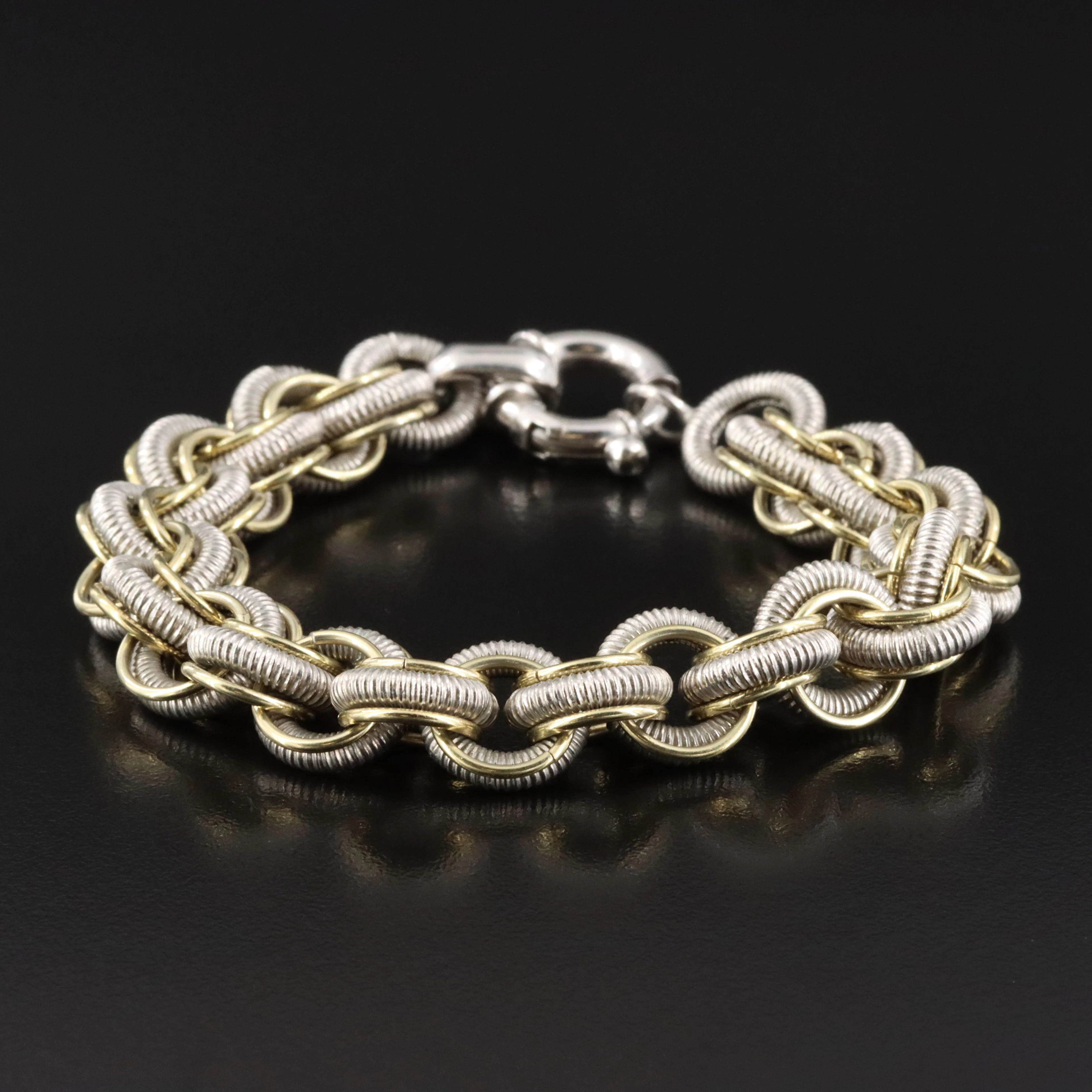 Italian Milor Sterling Rolo Chain Bracelet