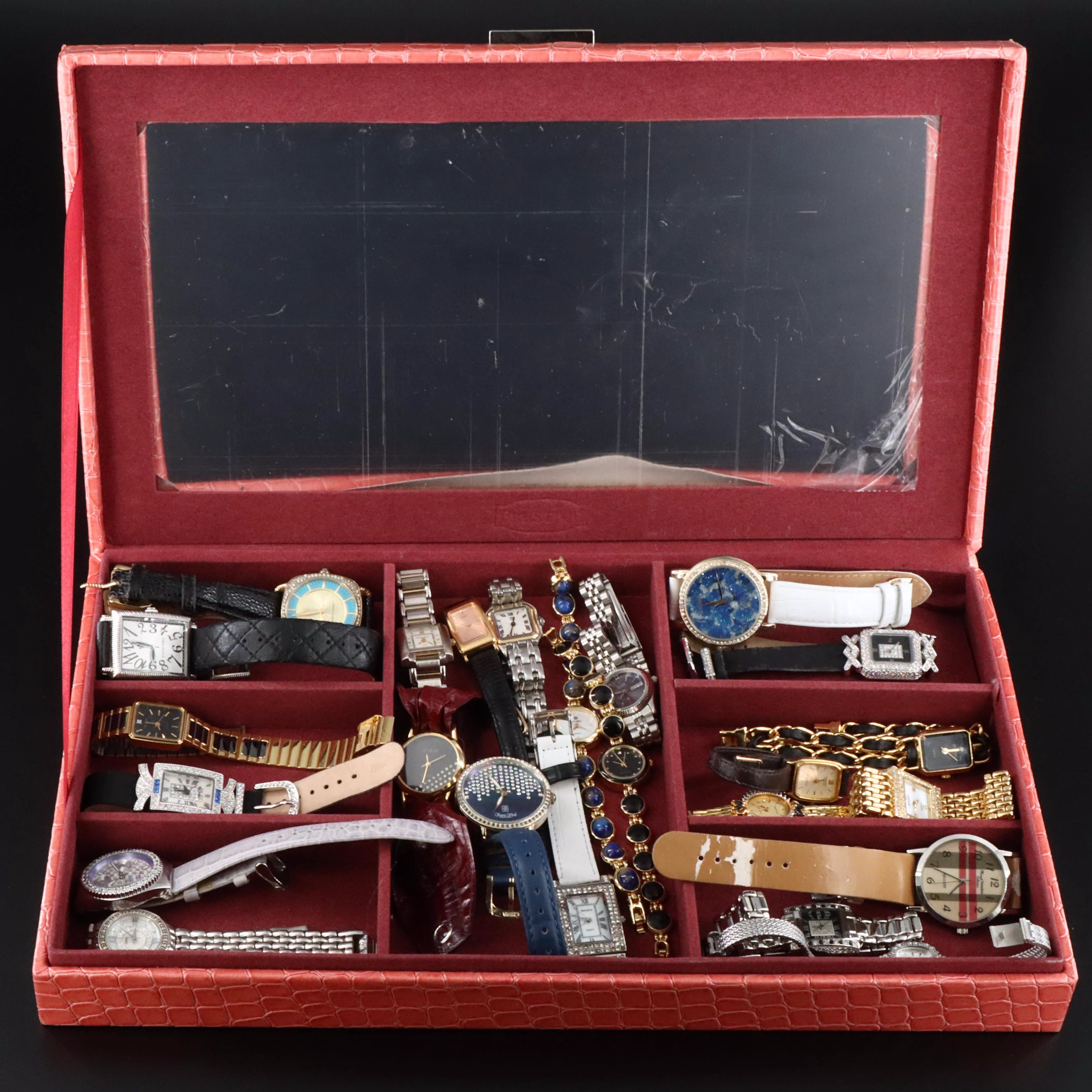 Collection of Quartz Dress Watches Featuring Seiko and Gruen