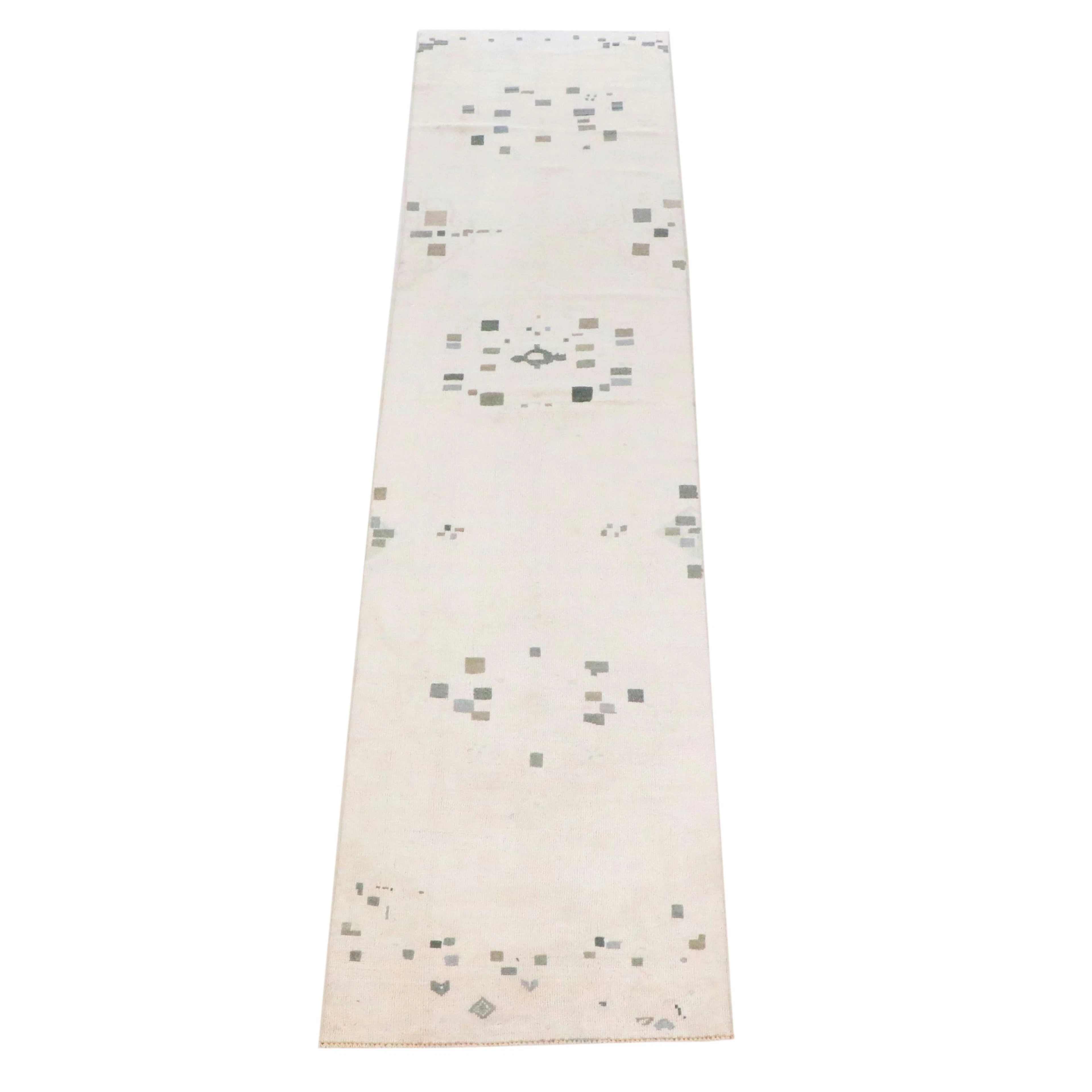 2'8 x 11'5 Hand-Knotted Turkish Gabbeh Style Carpet Runner