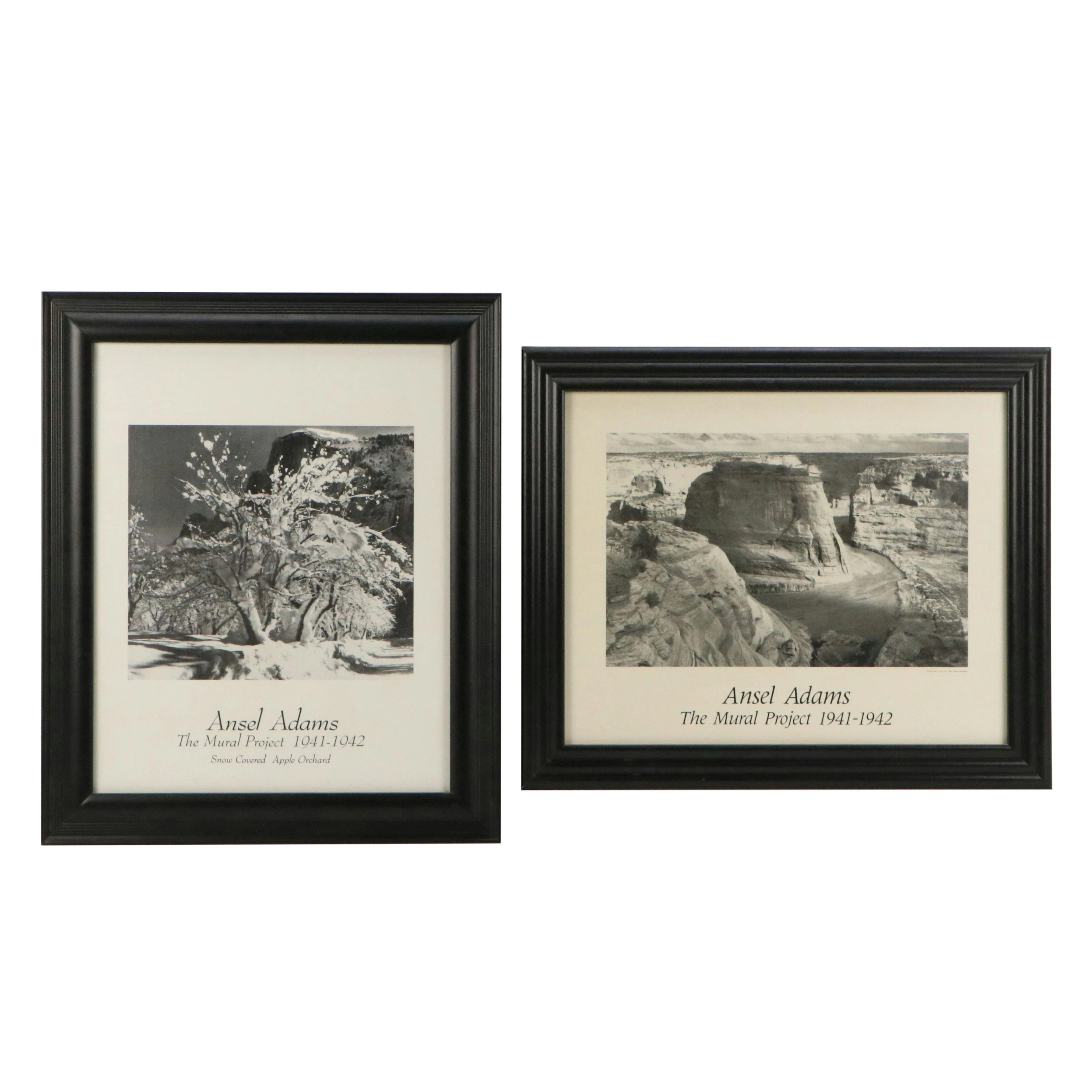 After Ansel Adams Offset Lithograph Nature Prints from "The Mural