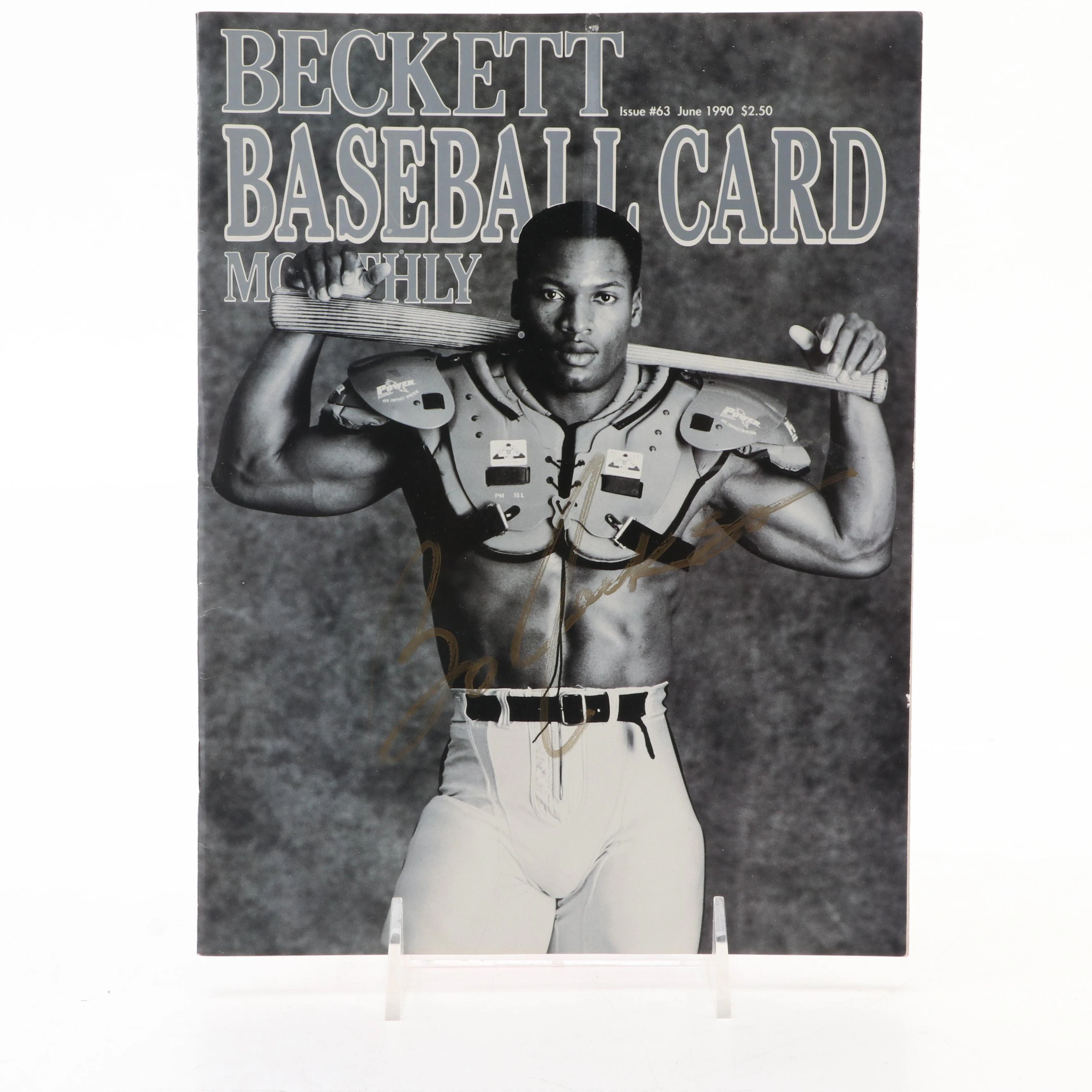 1990 Bo Jackson "Iconic Pose" Signed "Beckett Baseball Card Monthly" Magazine