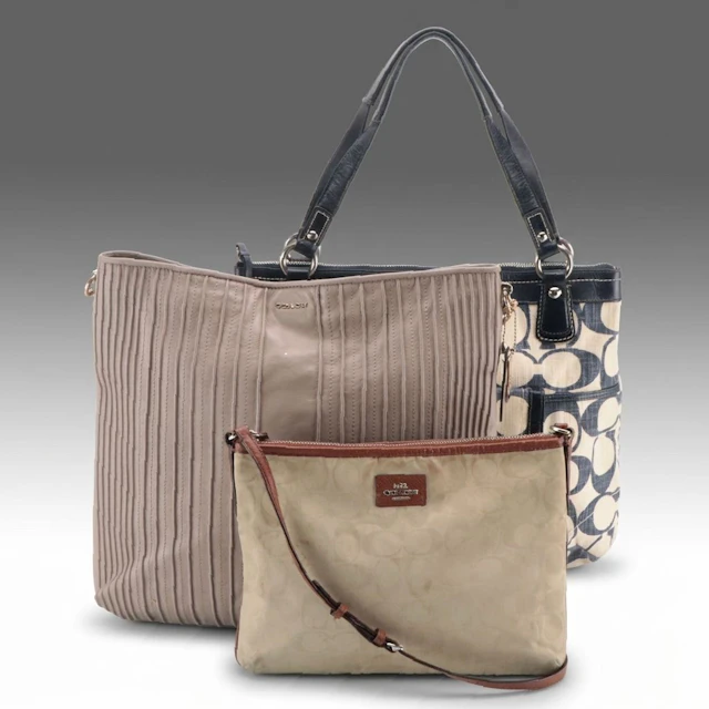 Coach Madison Pintuck Hobo Two-Way Bag in Neutral Leather with Other Coach Bags