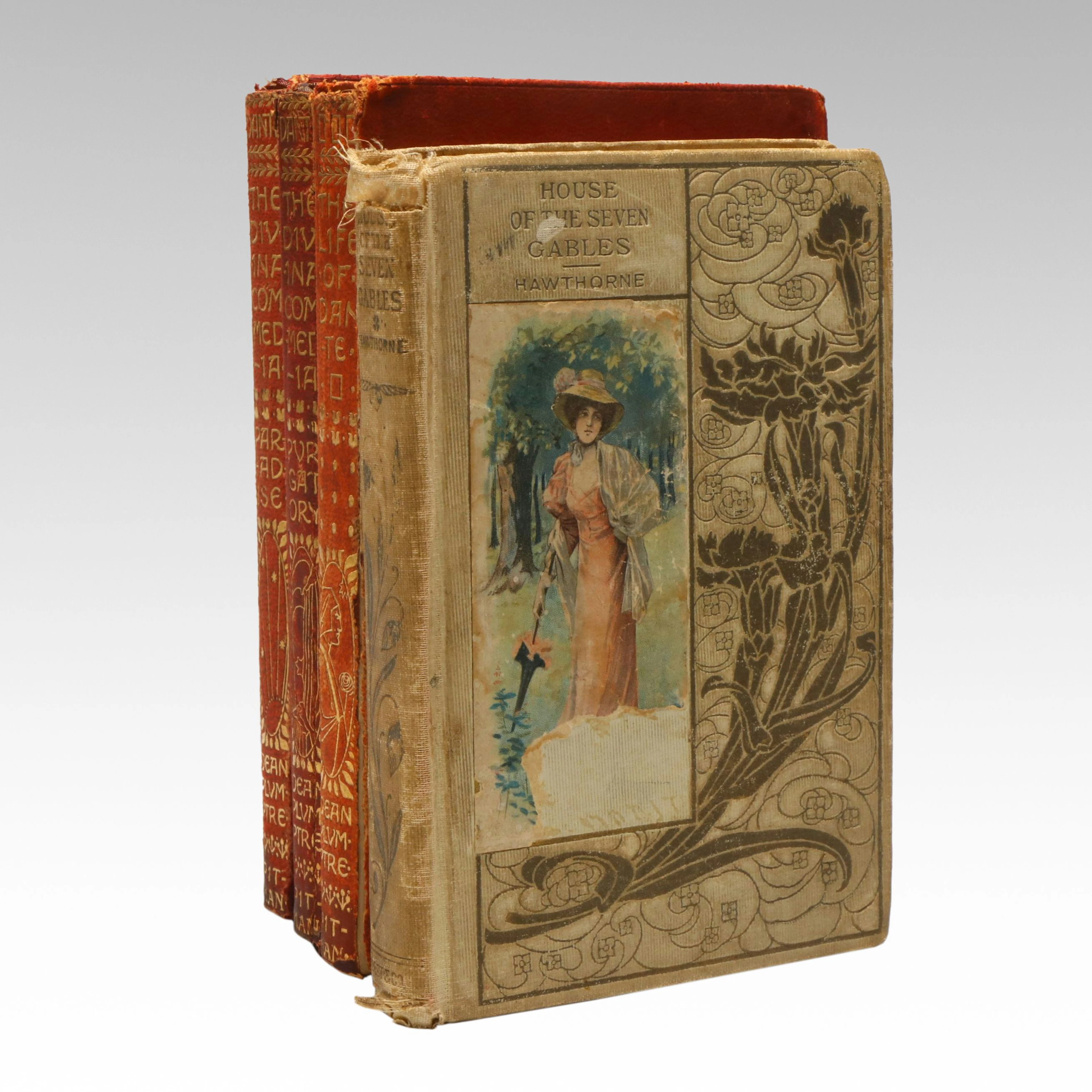 "The Divina Commedia" with "The Life of Dante" and "House of the Seven Gables"