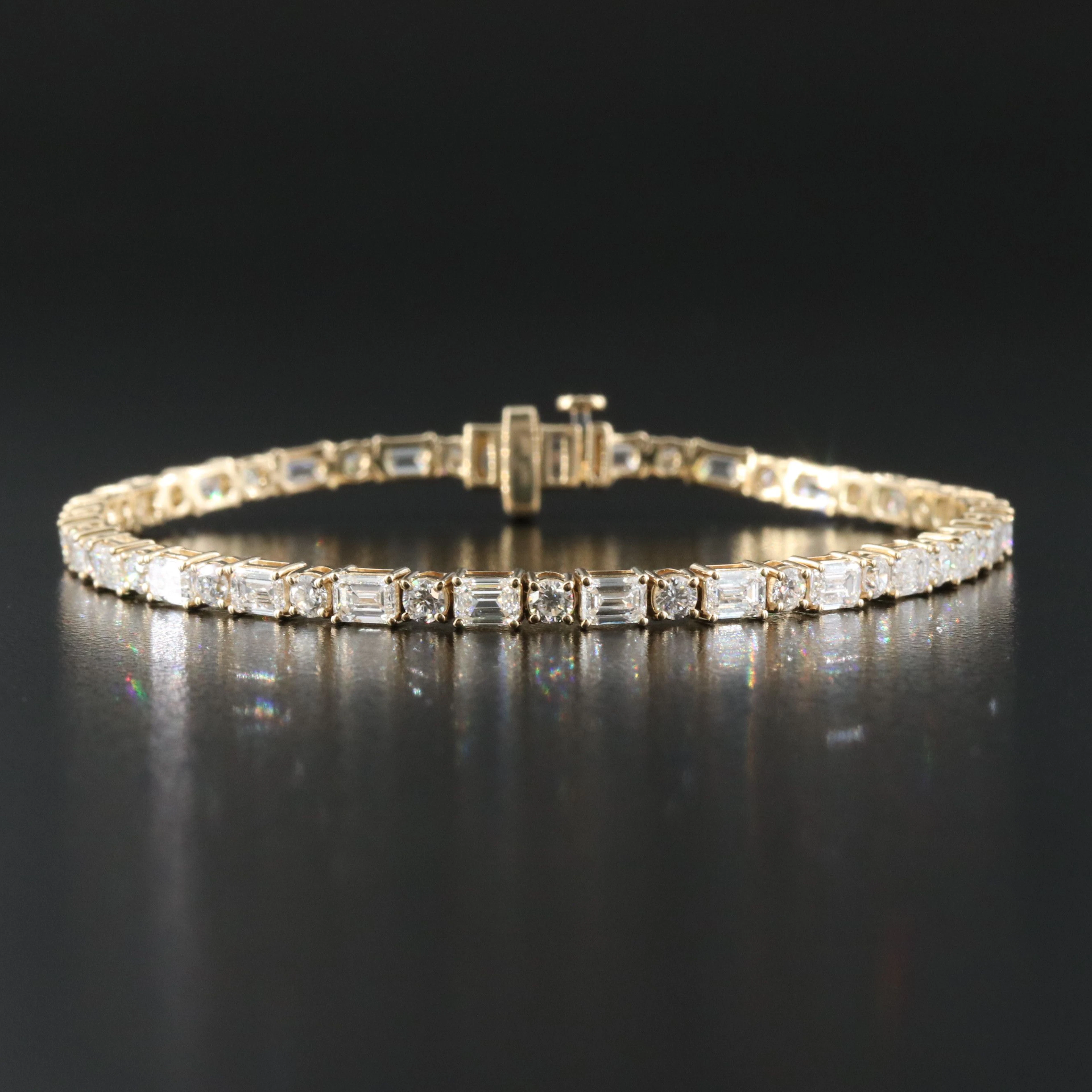 14K 7.00 CTW Lab Grown Diamond Line Bracelet with IGI Report