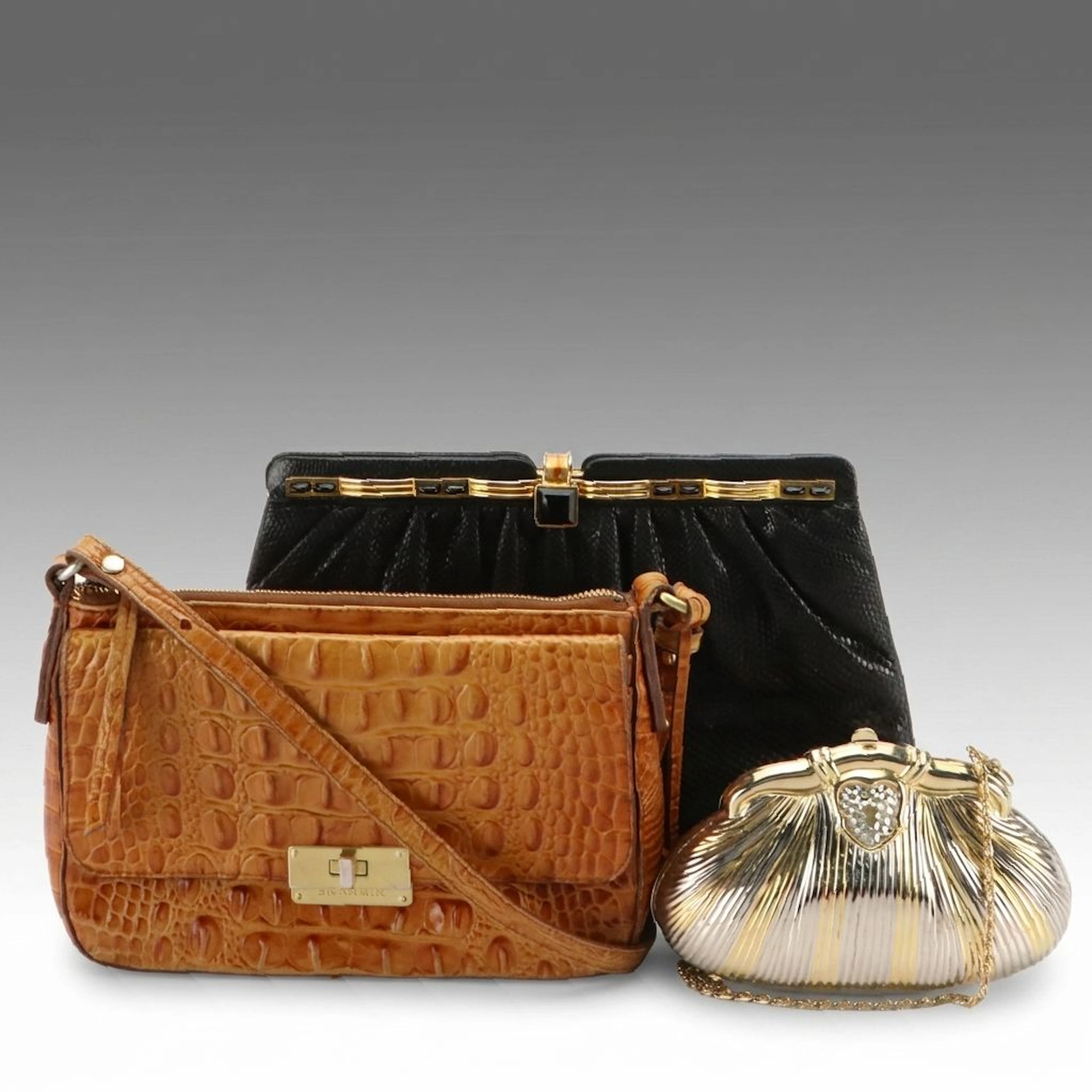 Brahmin Melbourne Crossbody, Judith Leiber Karung Snakeskin & Other