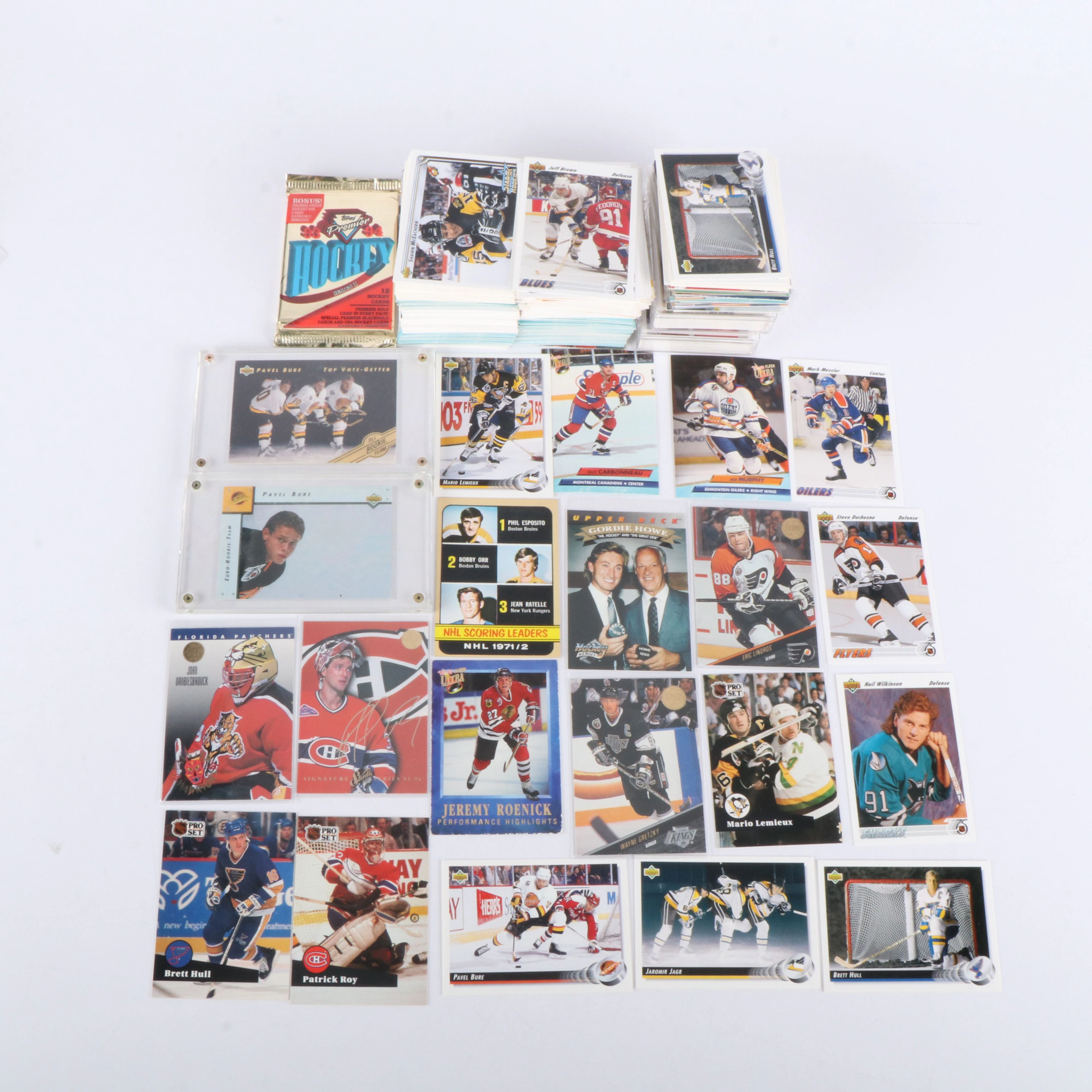 Upper Deck with Other Hockey Cards Featuring Wayne Gretzky and Pavel Bure