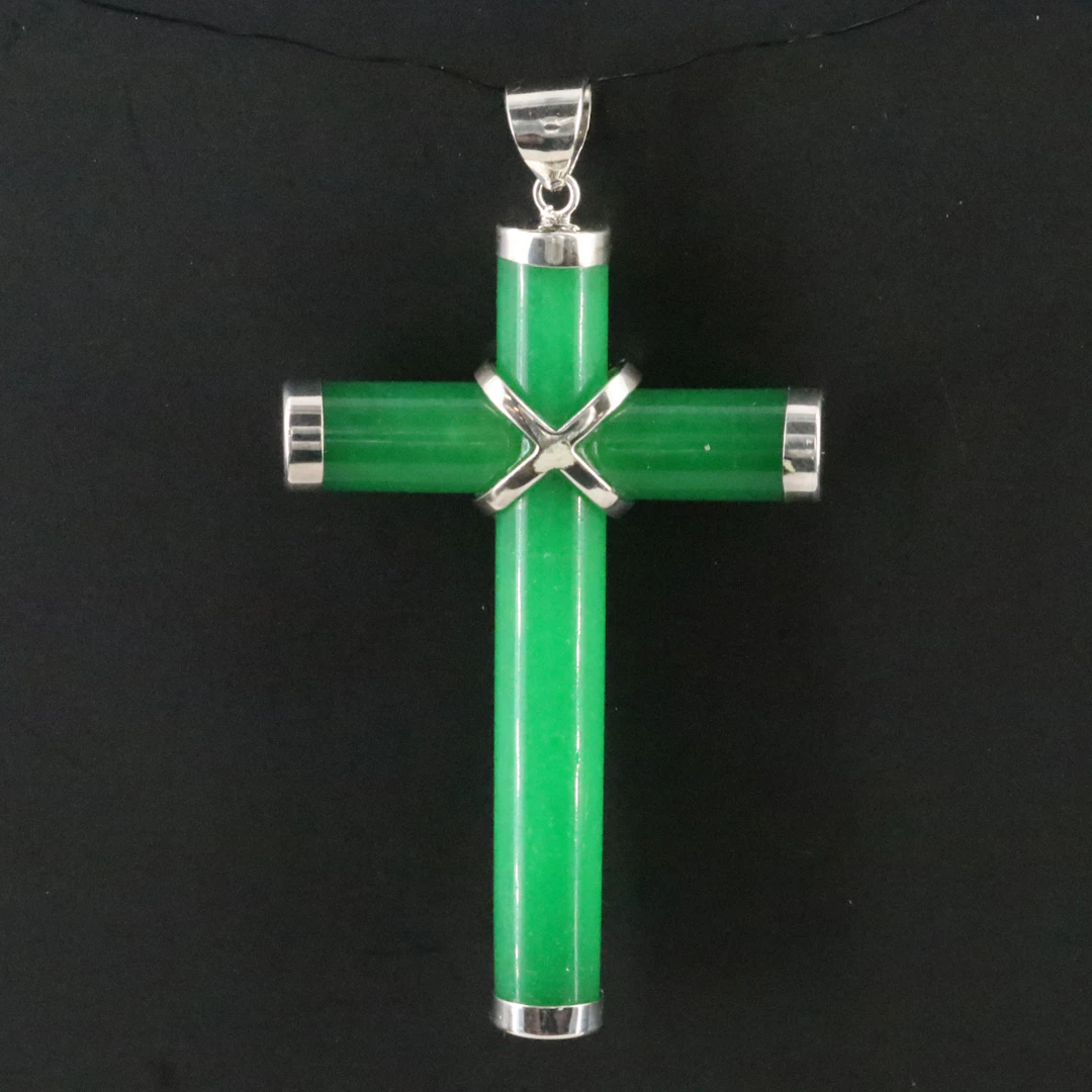 Sterling Quartzite Cross Pendant