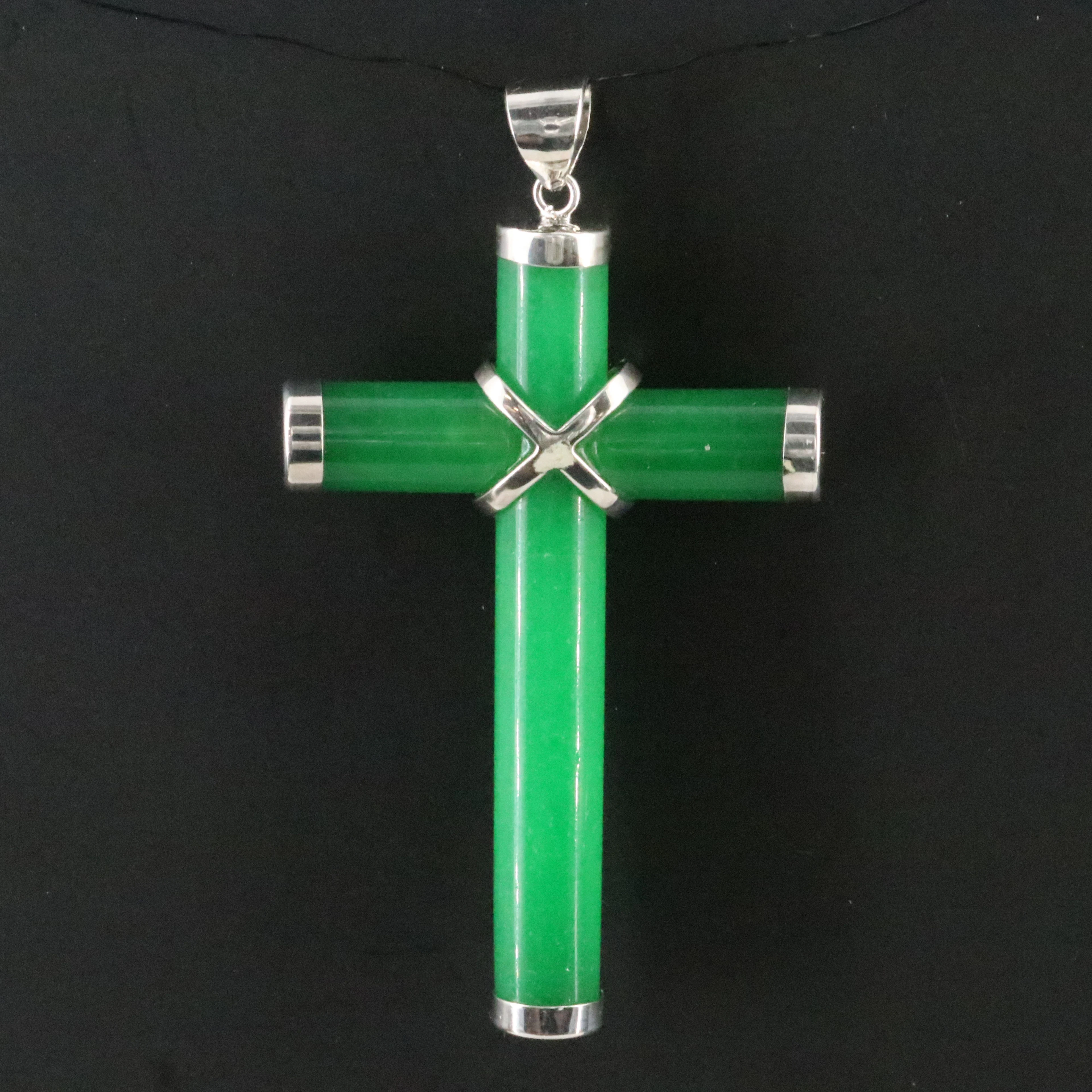 Sterling Quartzite Cross Pendant