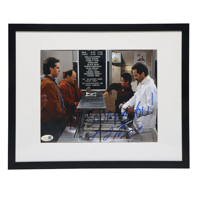 Larry Thomas Signed “No Soup For You!” Seinfeld Print in Matted Frame, JSA