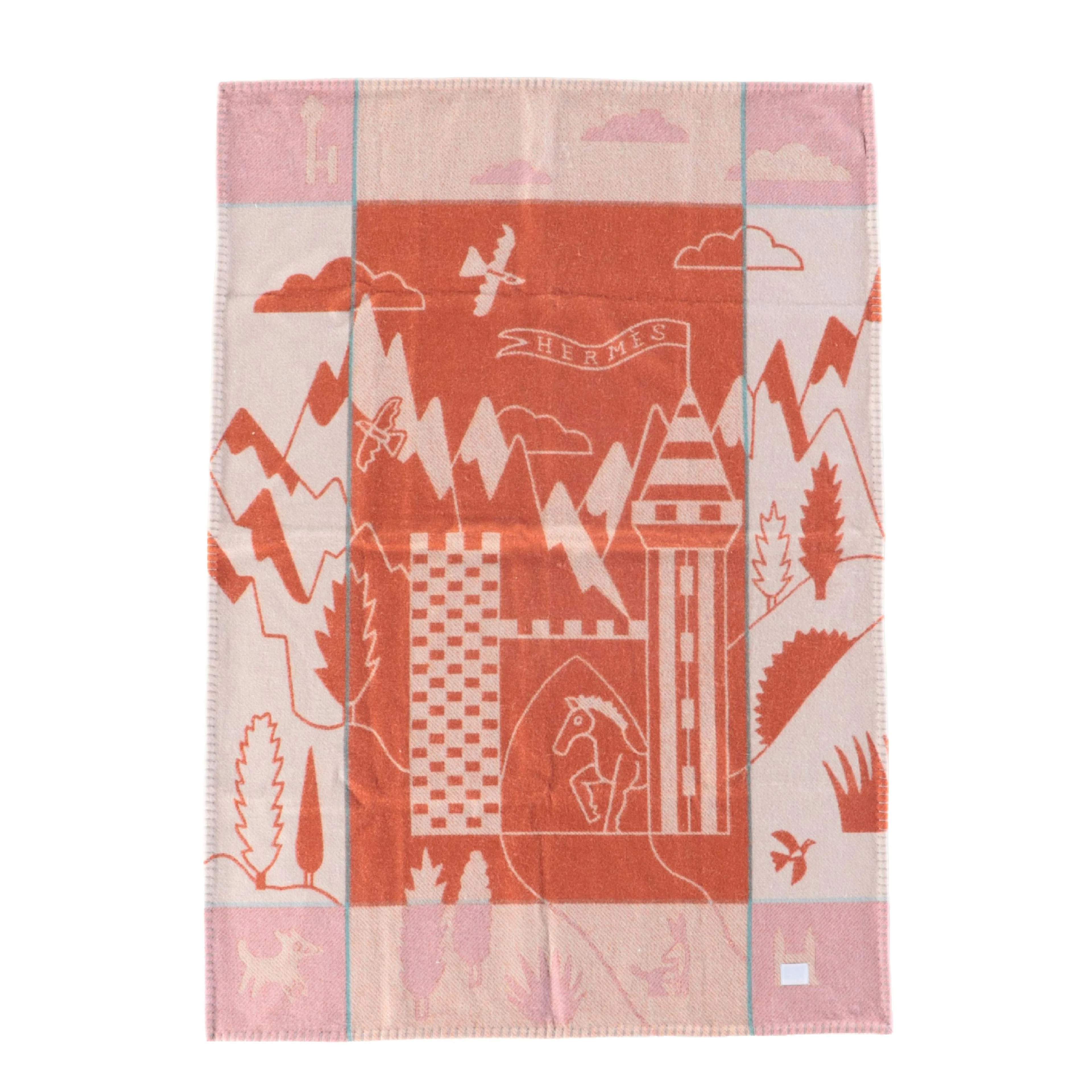 Hermès Avalon Épopée Merino Wool/Cashmere Crib Blanket