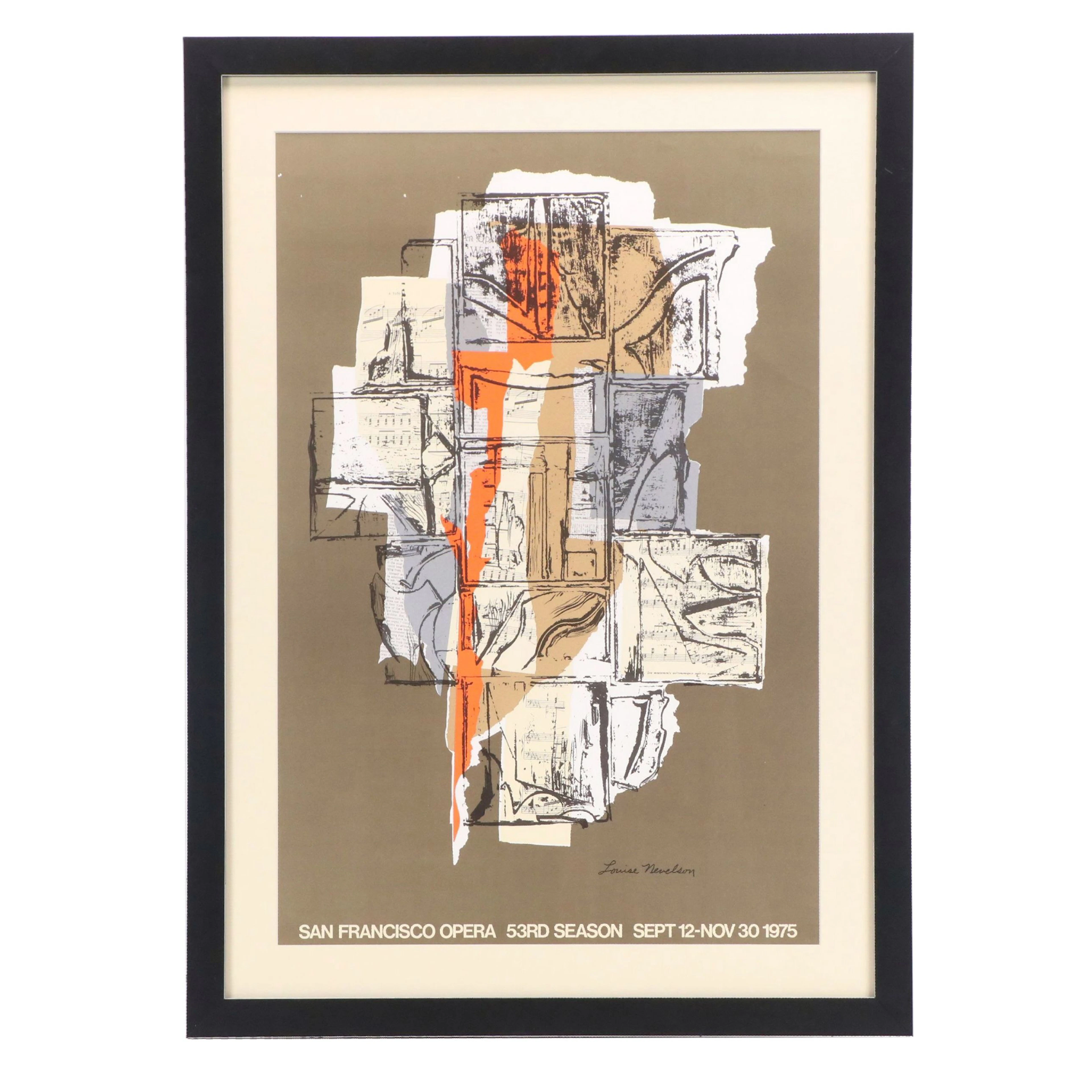 San Francisco Opera Poster Designed by Louise Nevelson, 1975