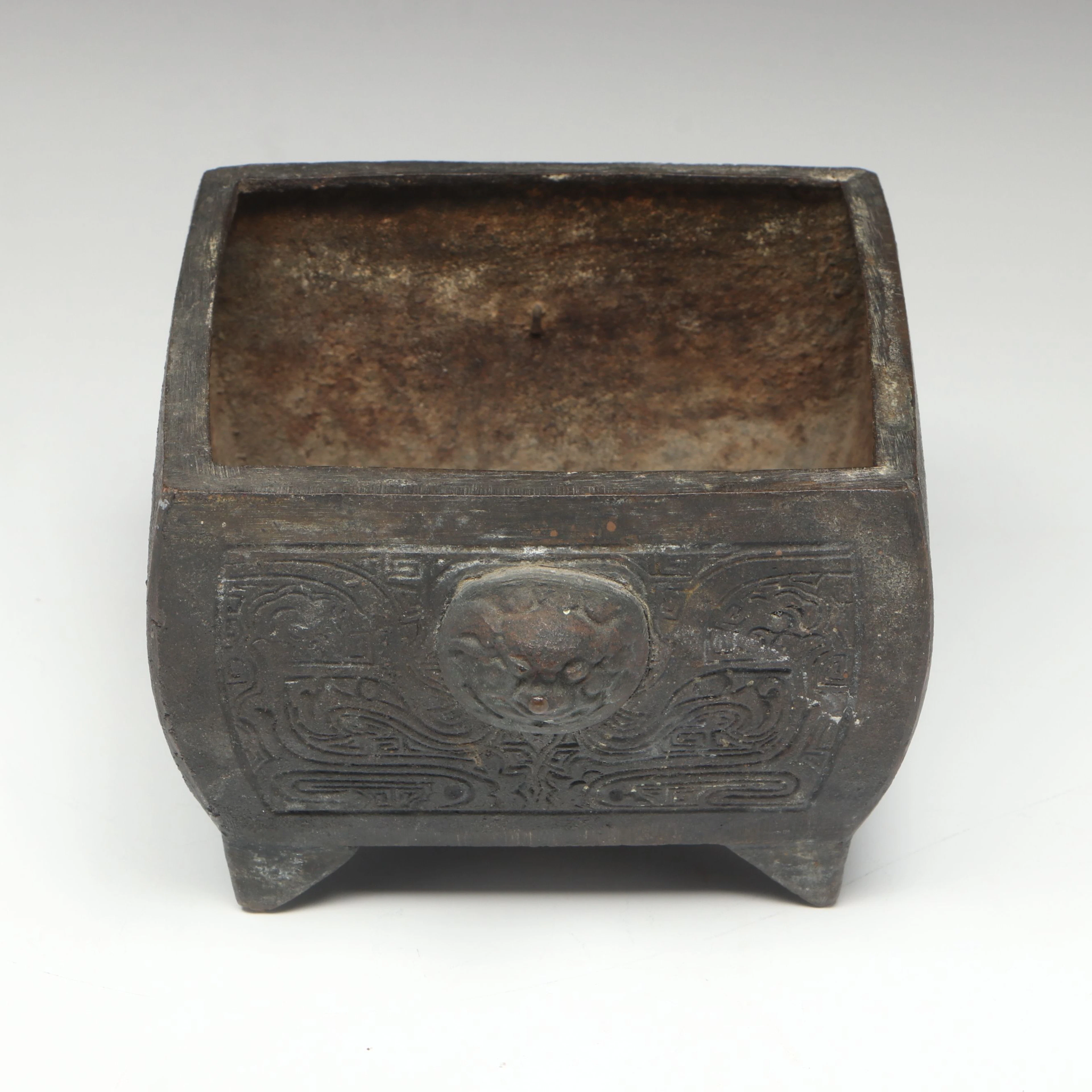 Chinese Cast Iron Footed Incense Burner