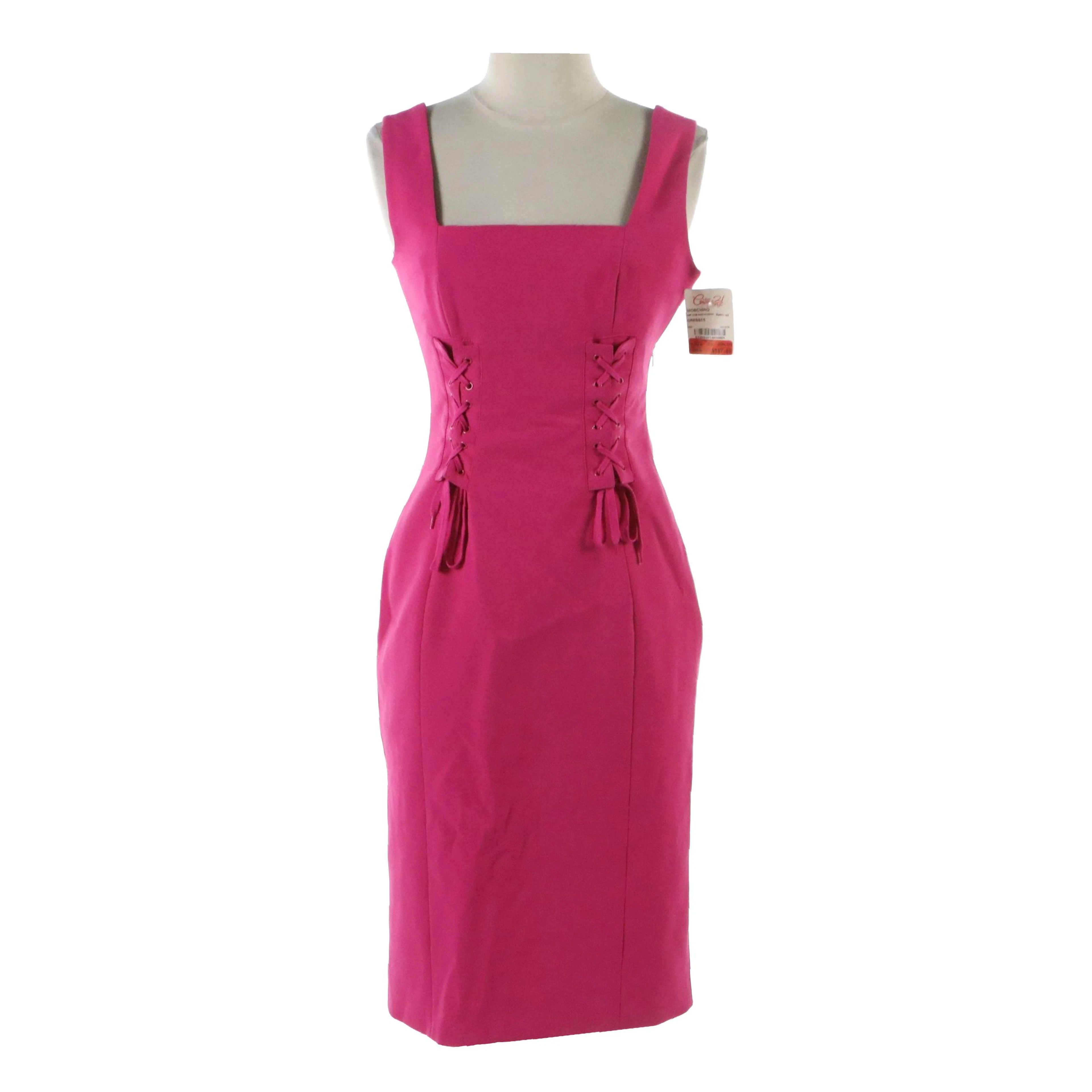 Moschino Couture! Lace-Up Detail Sheath Dress