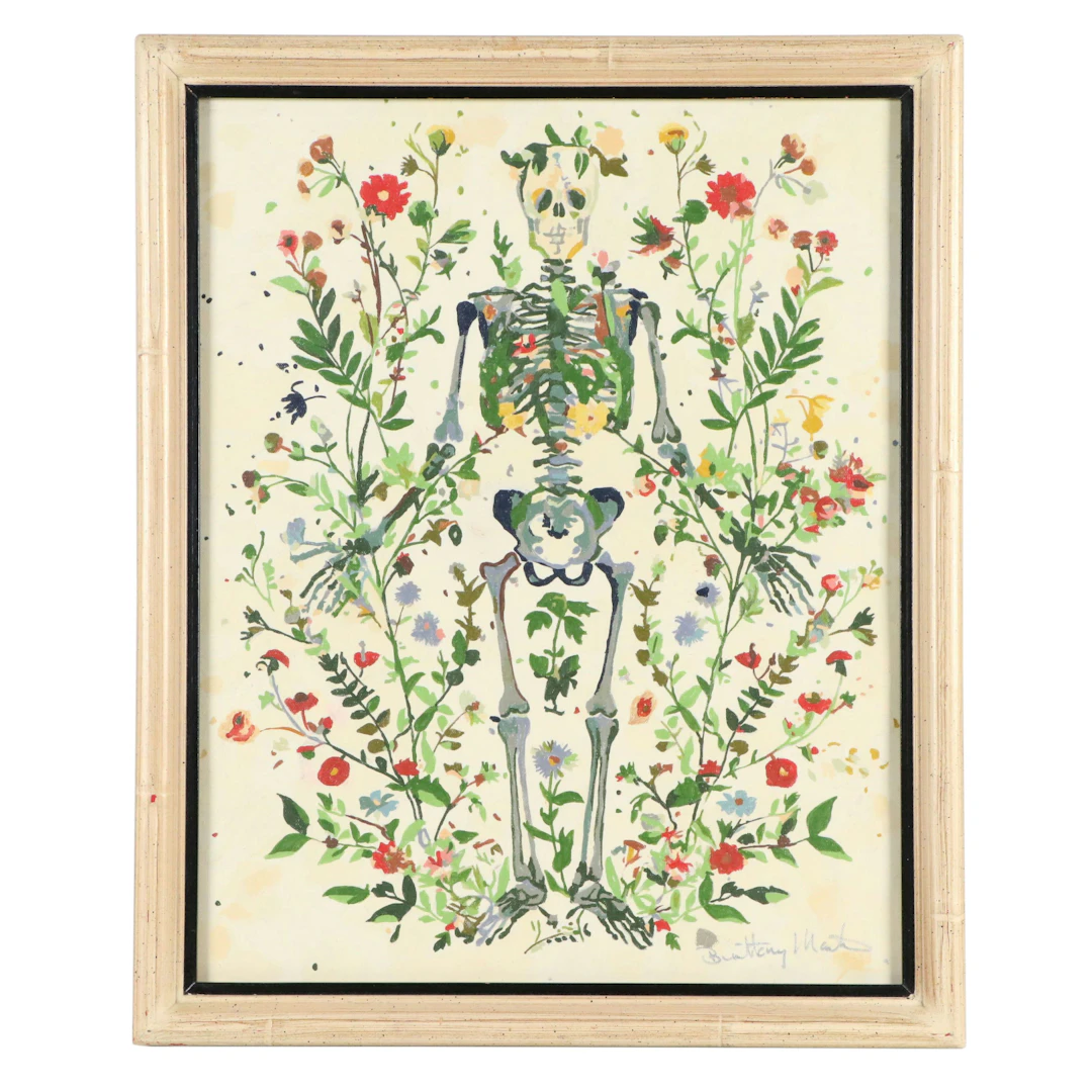 Brittony Martin Stylized Acrylic Painting "Nature Skeleton," 2026