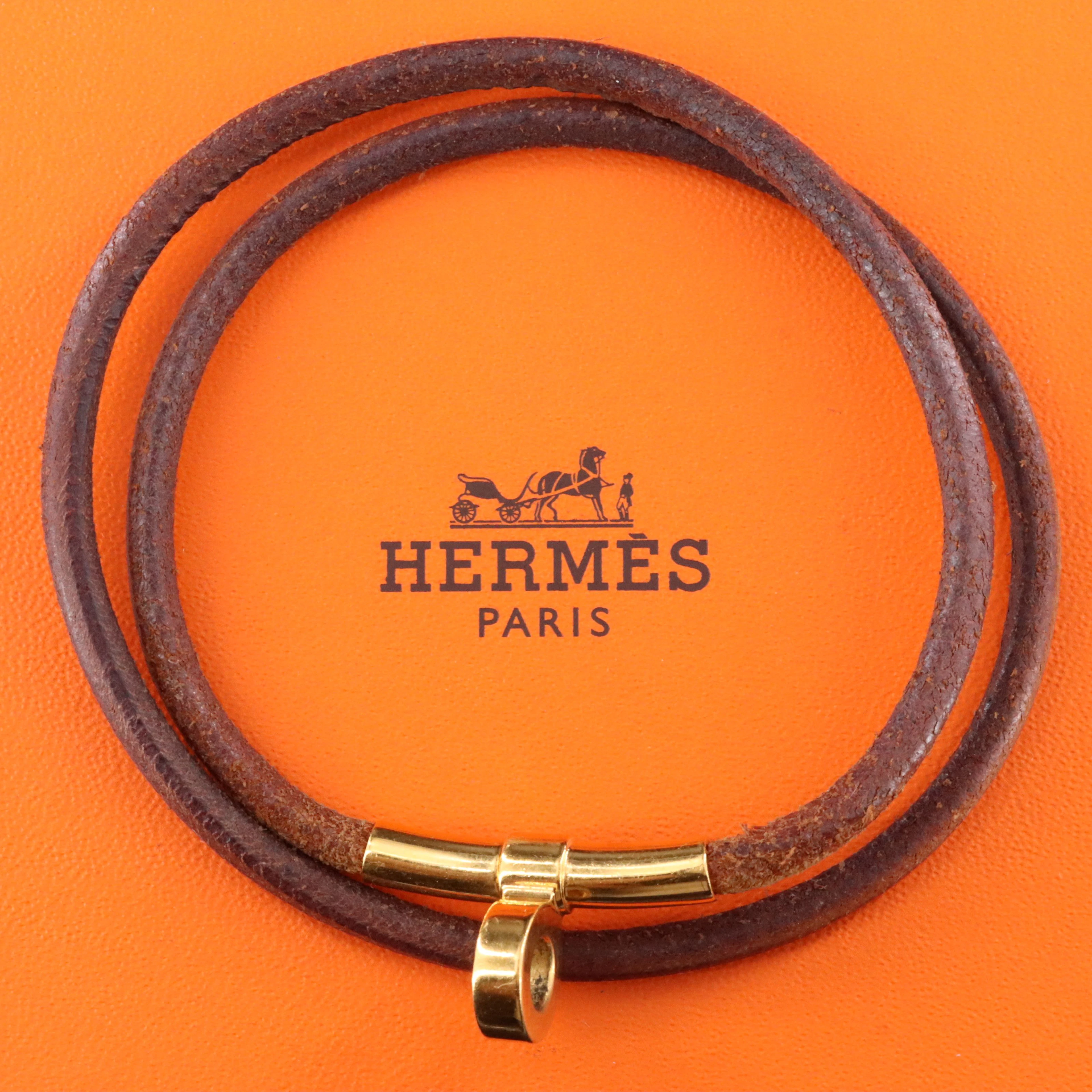 Hermès Kelly Double Wrap Leather Bracelet