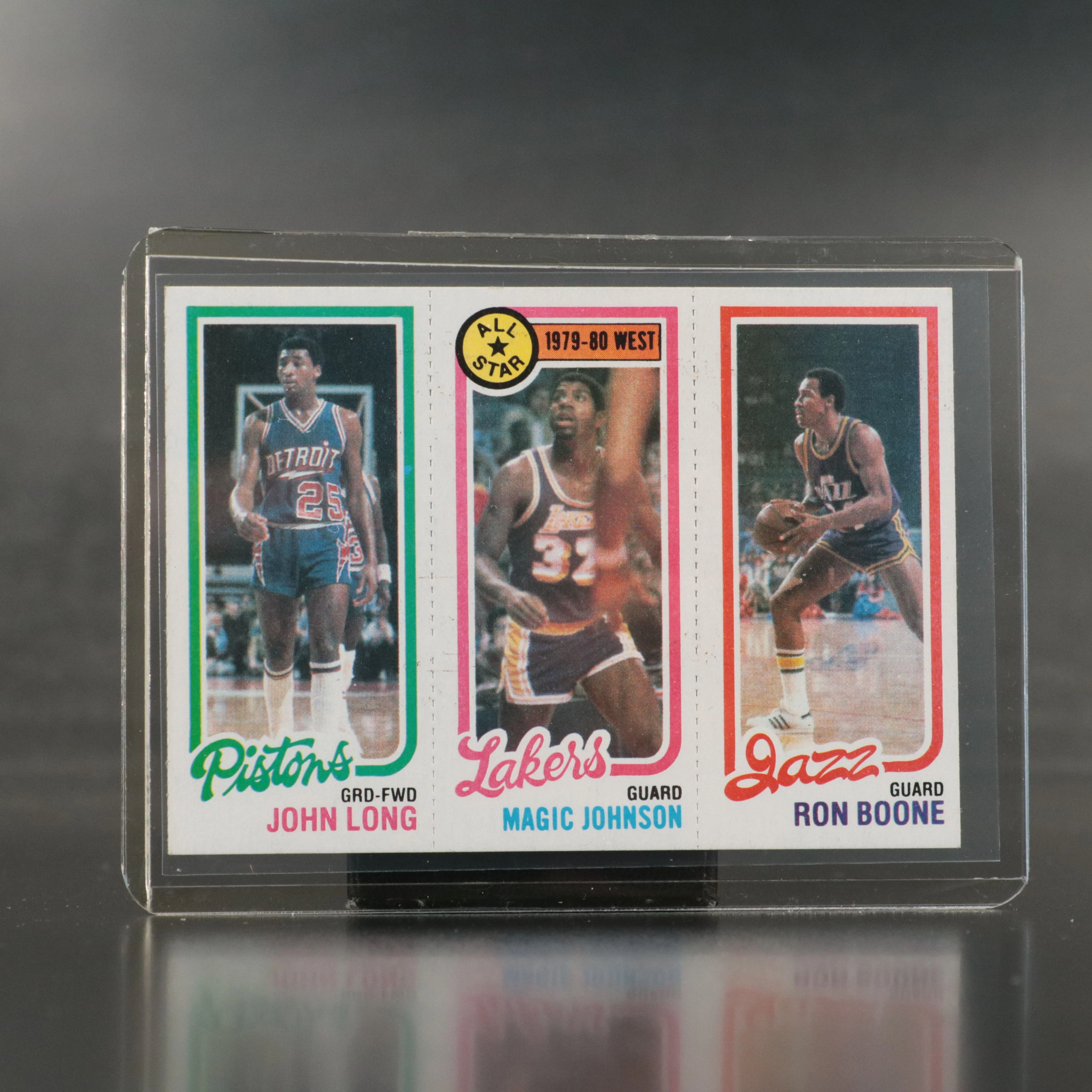 1980 Topps Magic Johnson Rookie Card Featuring Ron Boone and John Long