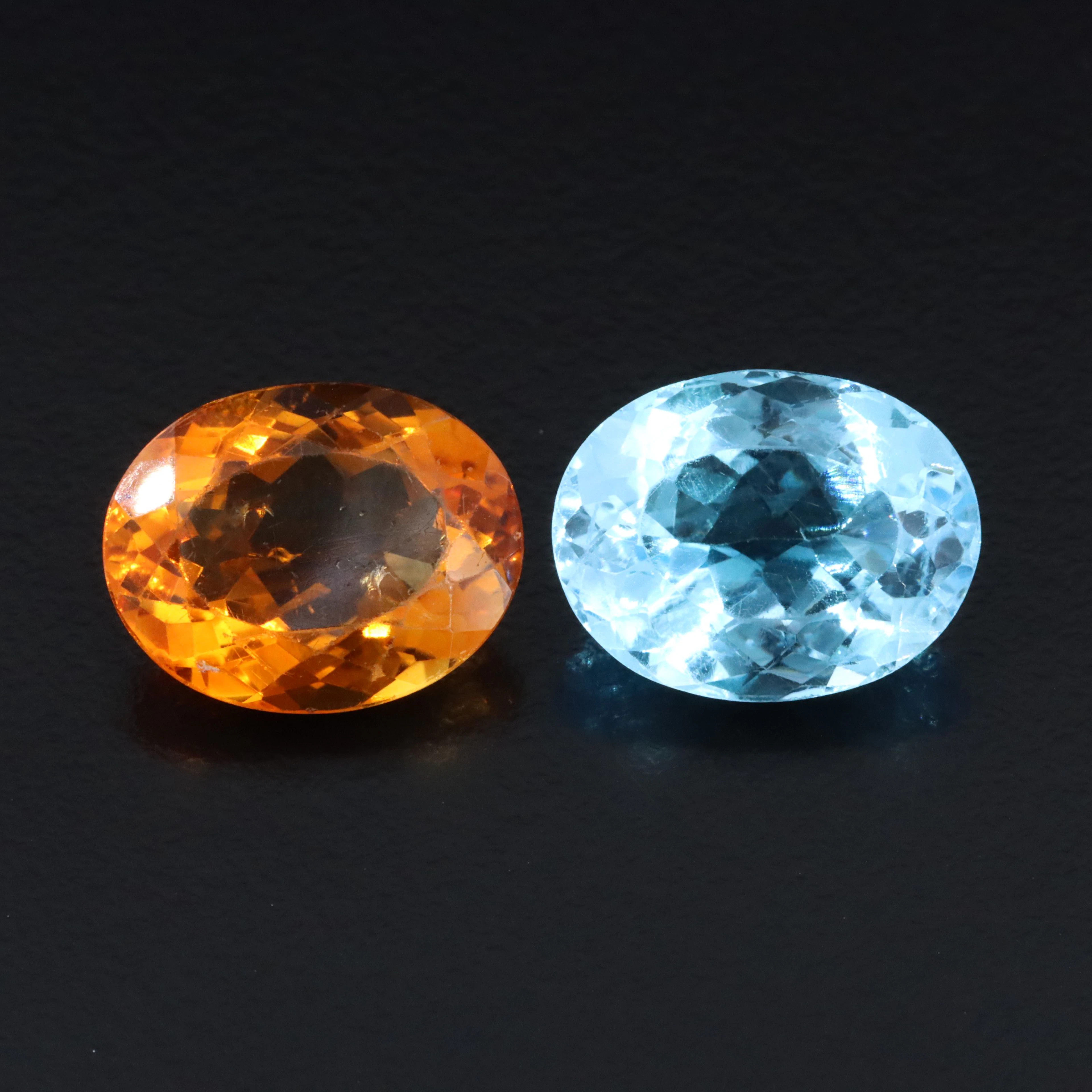 Loose 27.12 CTW Citrine and Sky Blue Topaz