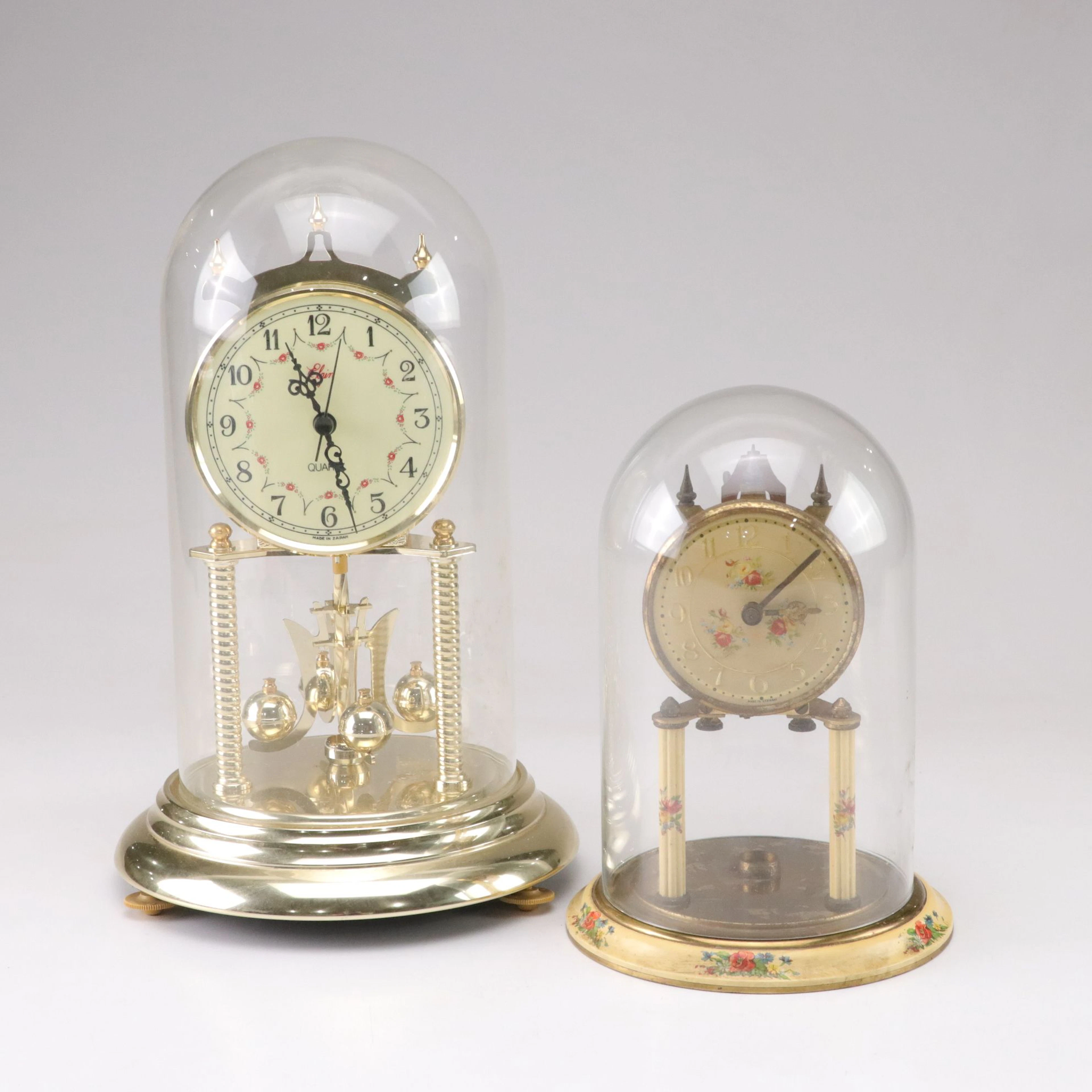 West German and Elgin Torsion Mantel Clocks