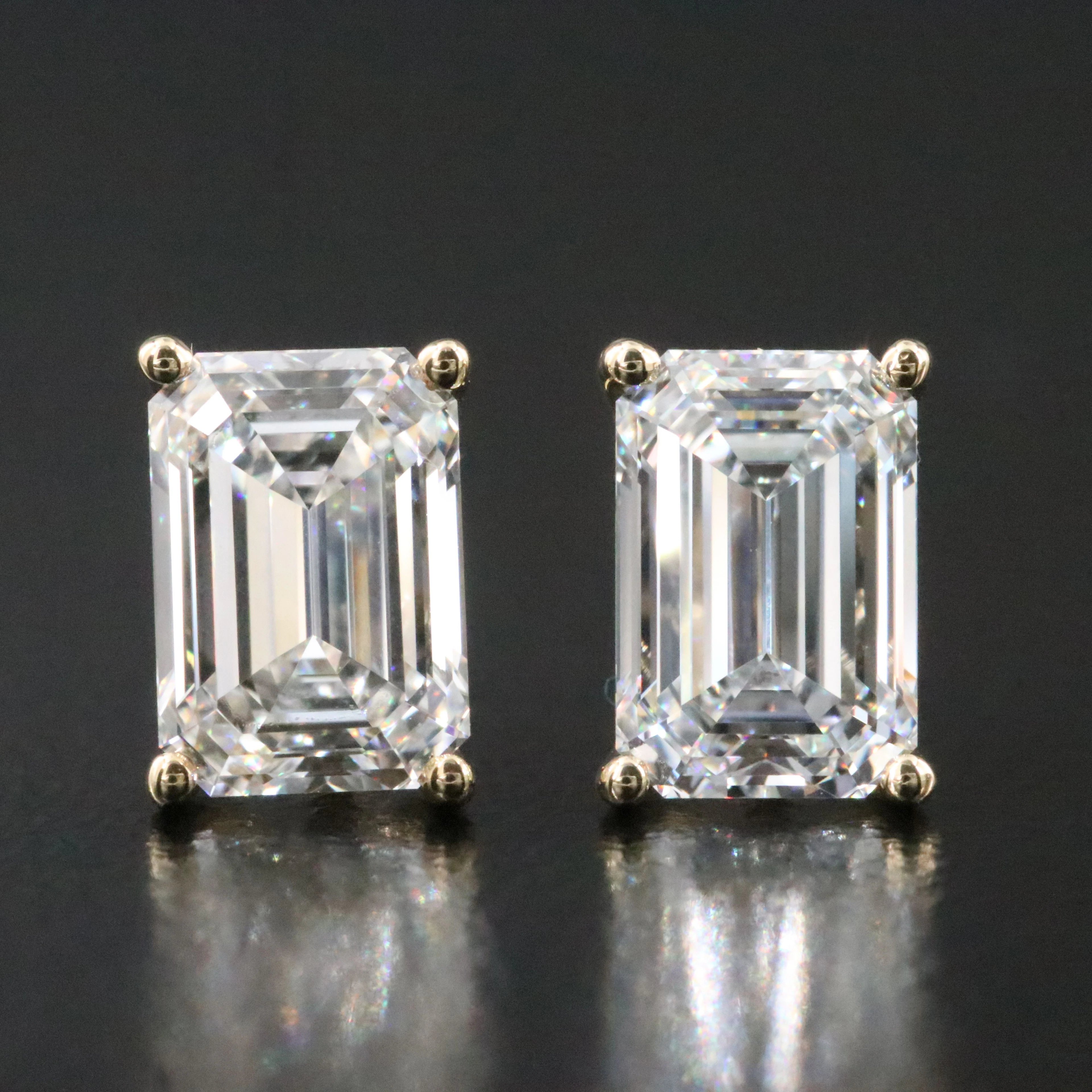 14K 3.14 CTW Lab Grown Diamond Stud Earrings with IGI Reports