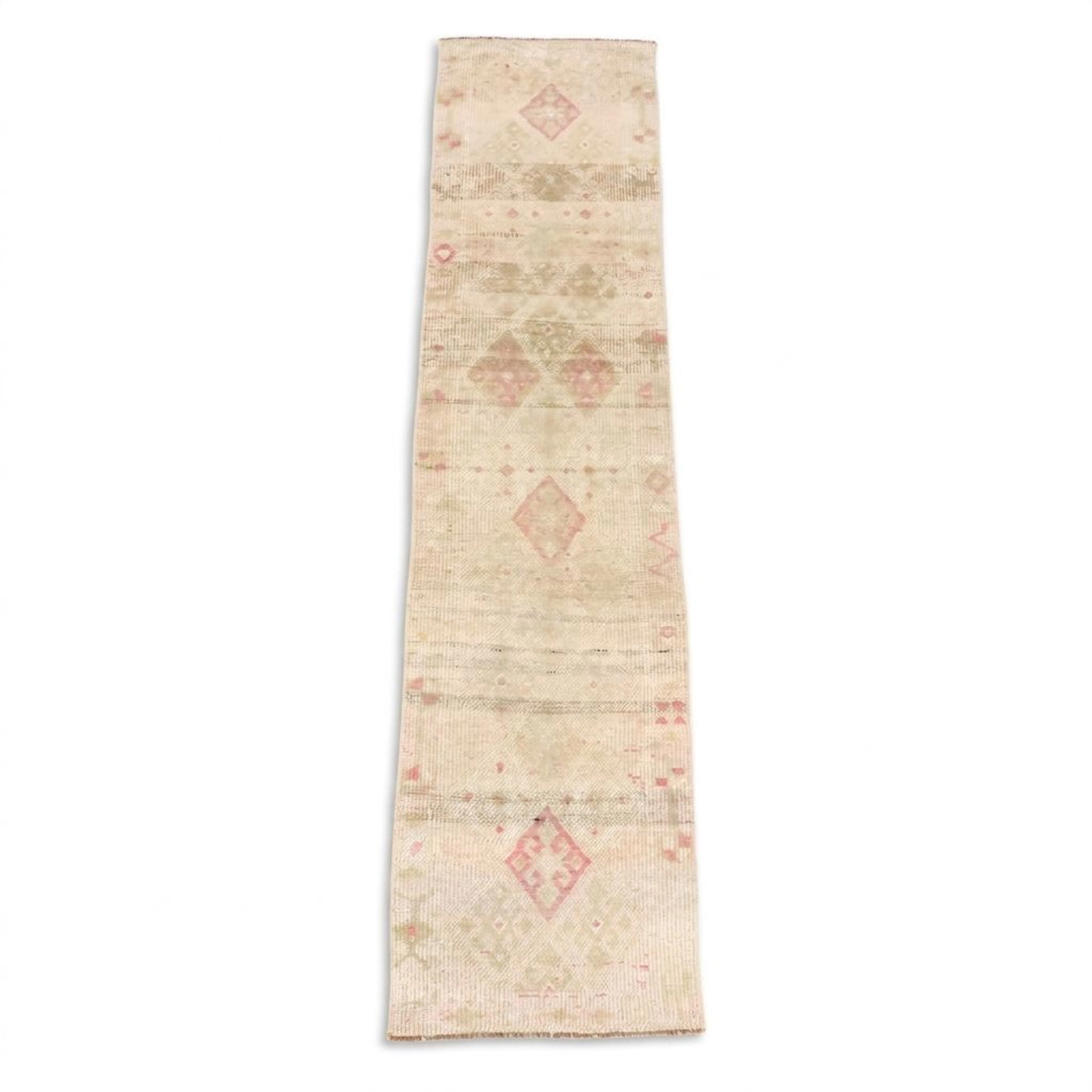 2'7 x 11'9 Hand-Knotted Turkish Bergama Carpet Runner