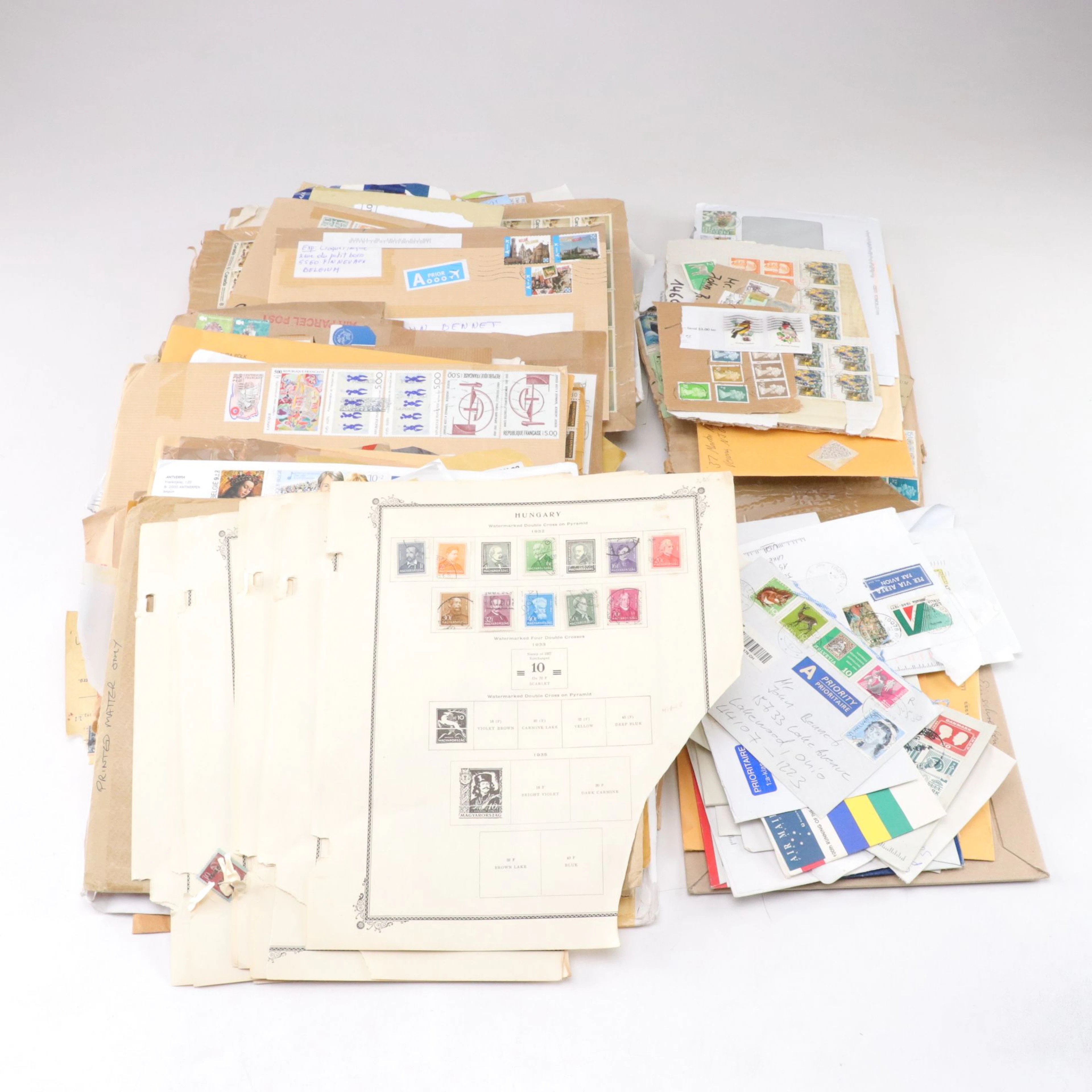 Mid-20th C. Hungary, Vietnam, U.S. & More in Collection of Postage Stamps