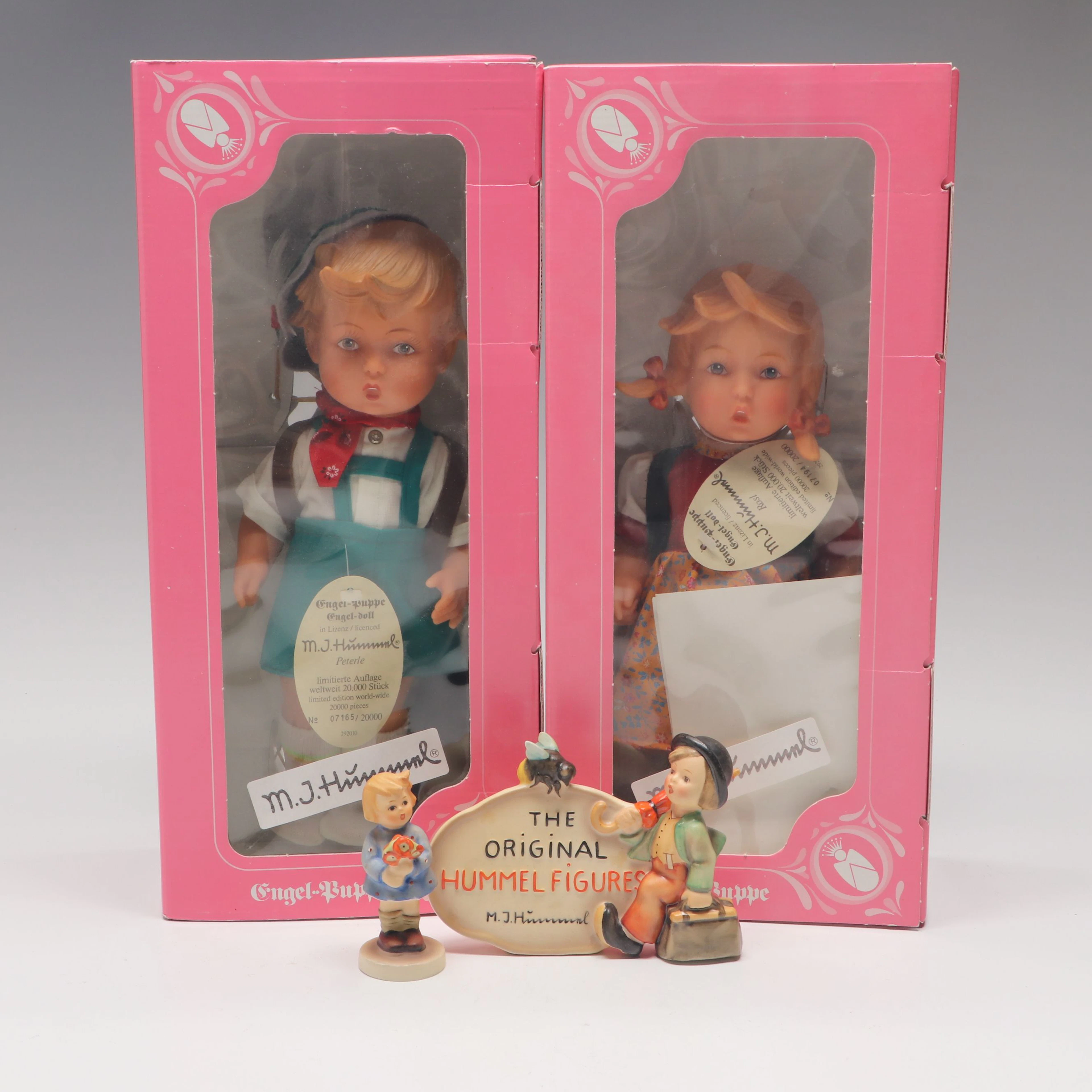 Goebel "Merry Wanderer" Hummel Advertising Sign with Engel-Puppen Dolls