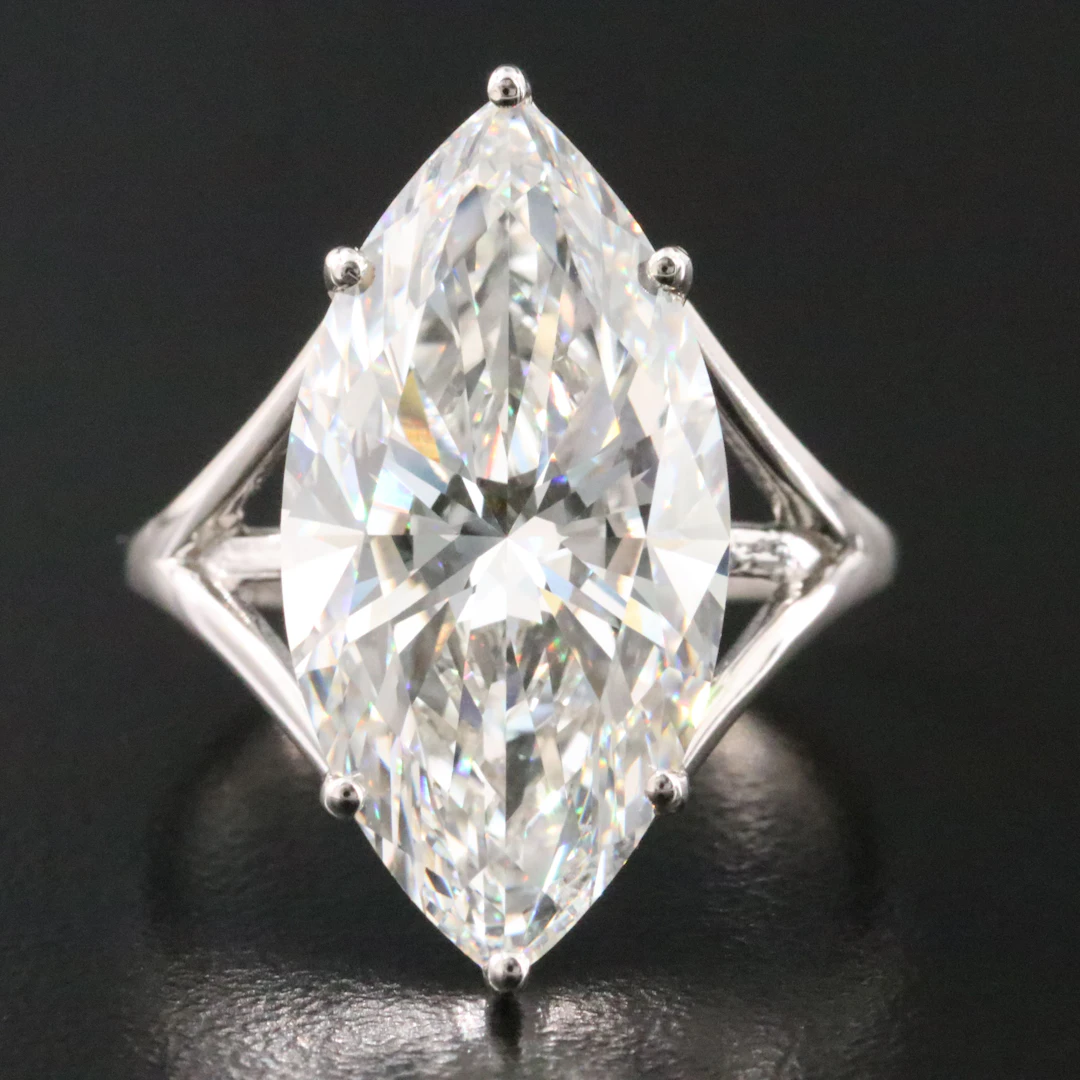 14K 10.27 CT Lab Grown Diamond Solitaire Ring with IGI Report