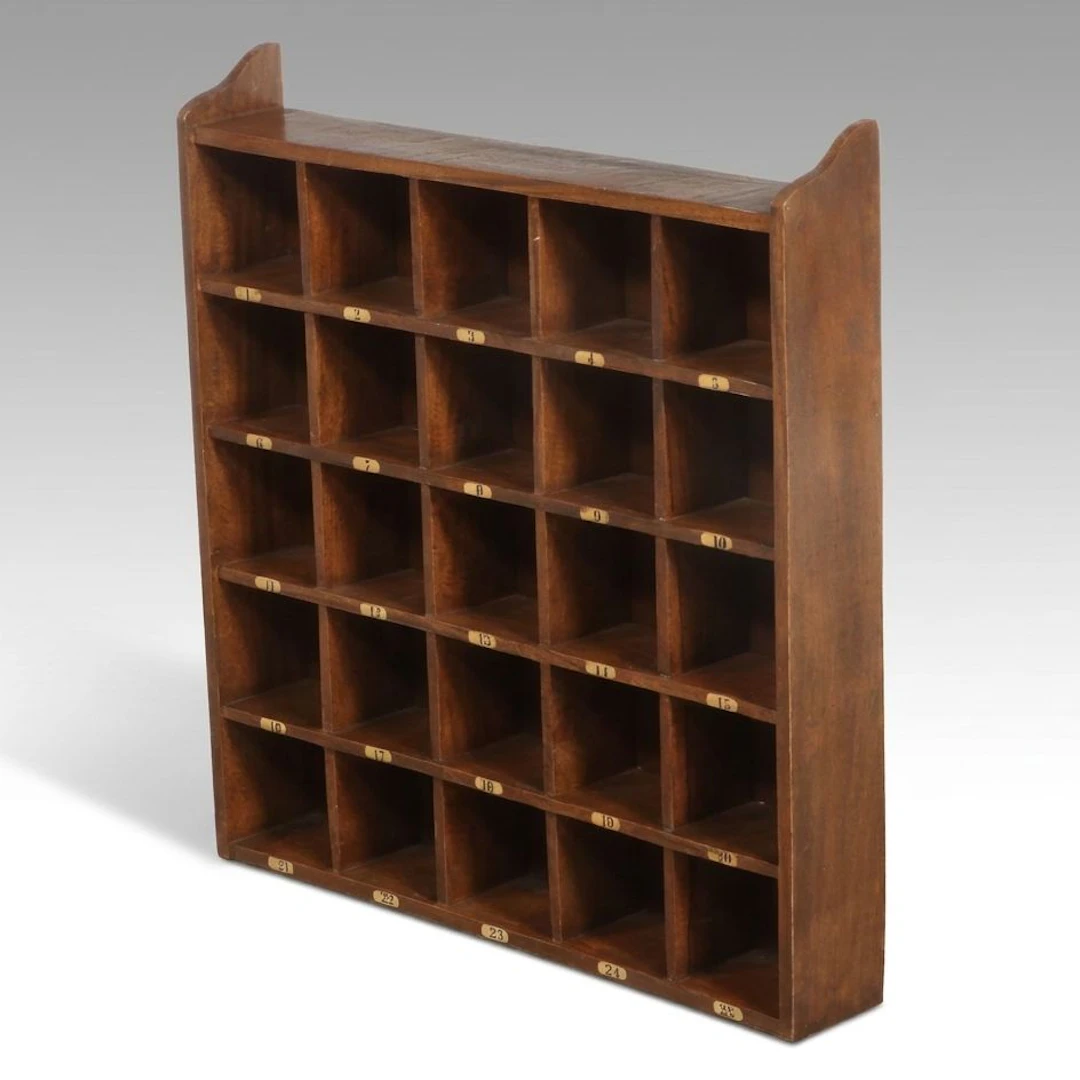 Pottery Barn Numbered Mail Sorting Wooden Wall Cubby
