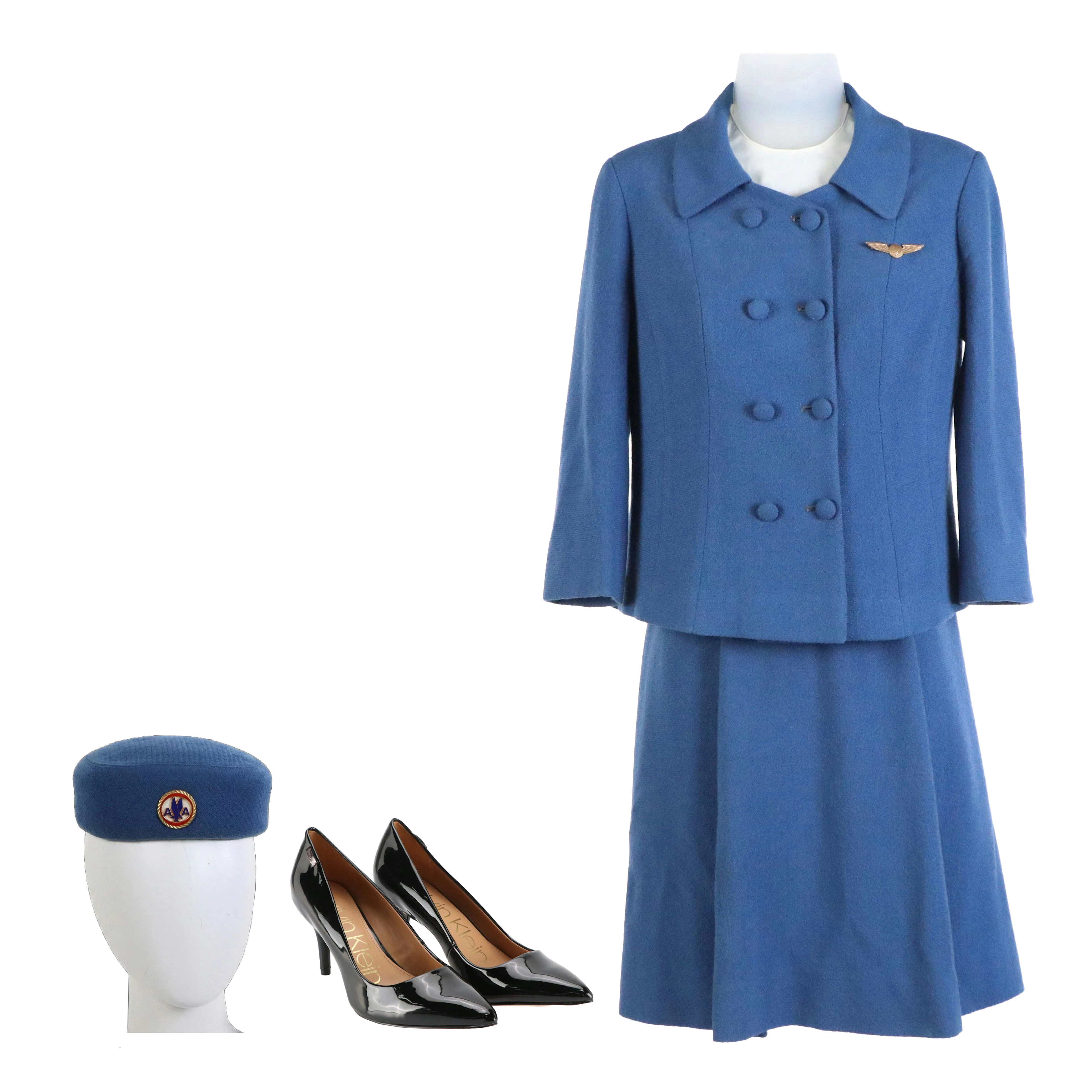 American Airlines Flight Attendant Summer Uniform, Mid 1960's