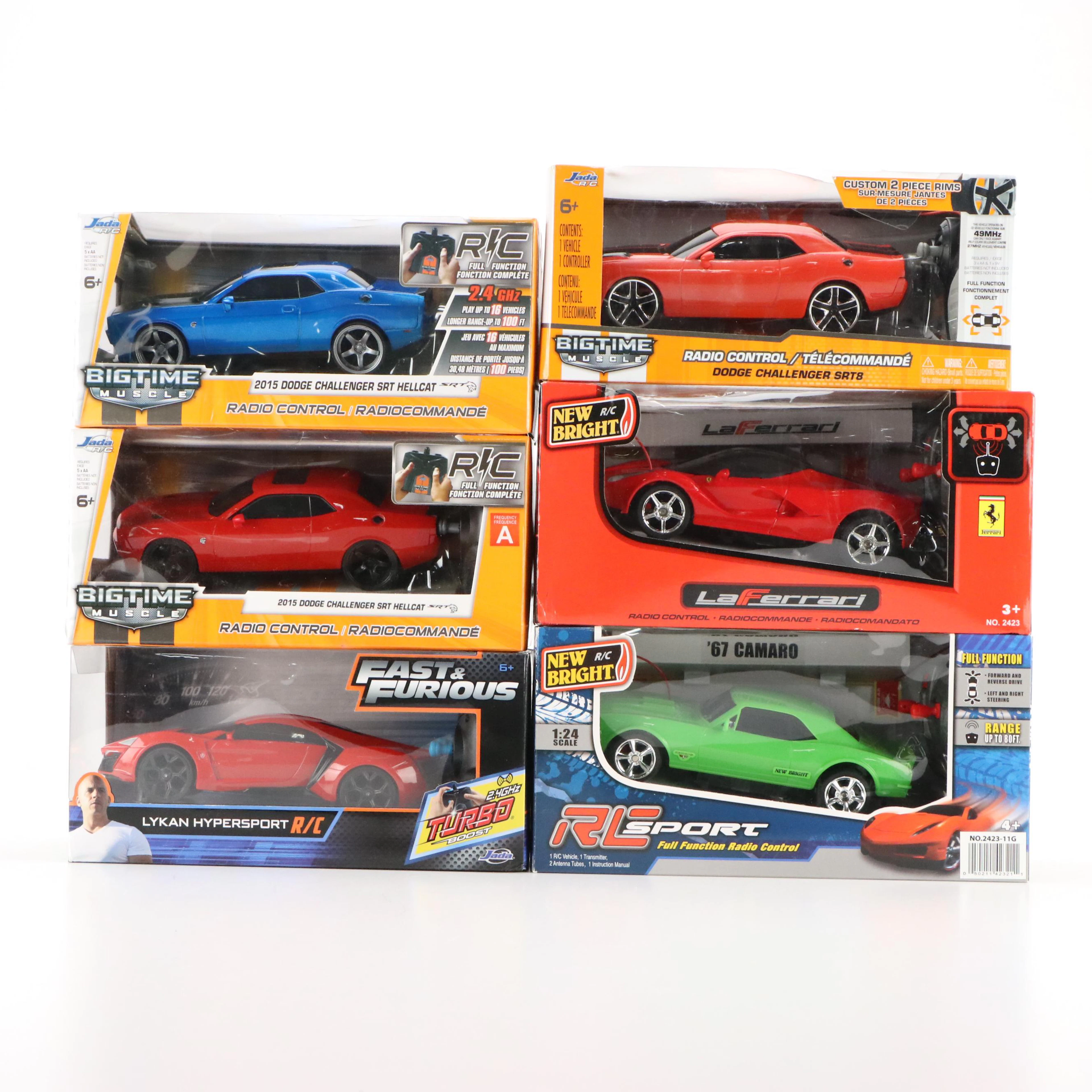 New Bright, Jada R/C 2015 Dodge Challenger SRT Hellcat, La Ferrari and More