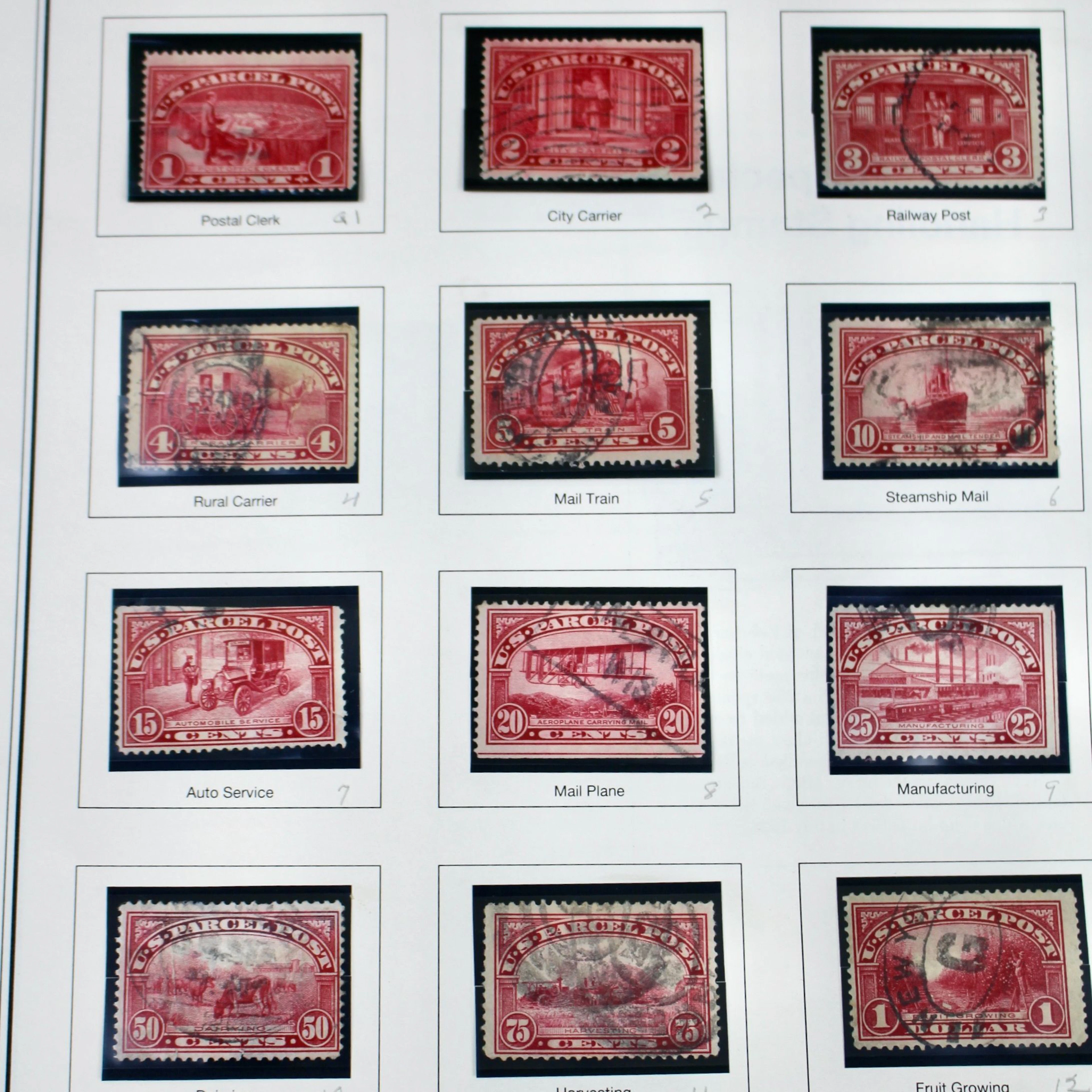 Parcel Post, Postage Due, and Special Handling Stamp Sets