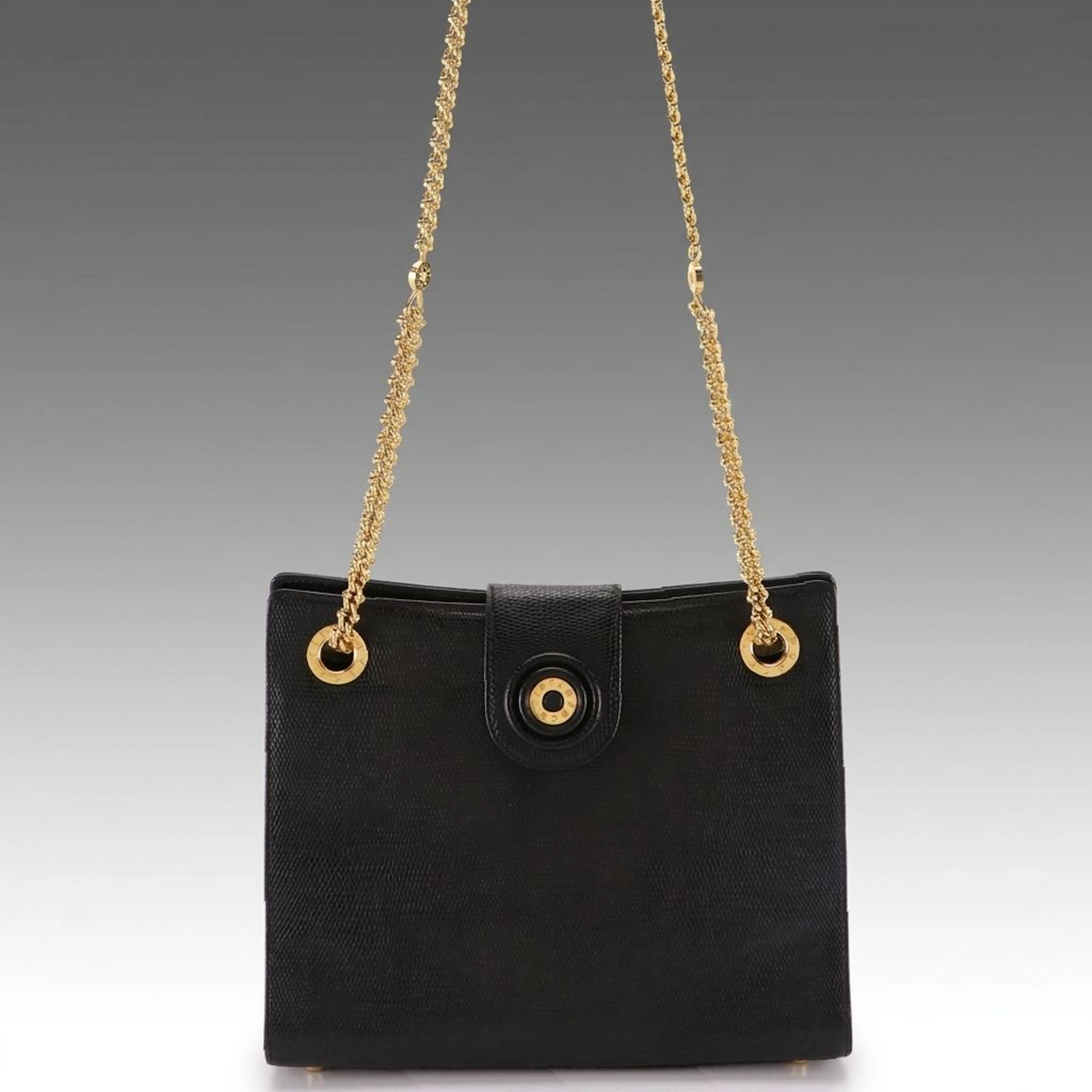 Tiffany & Co. Chain Shoulder Tote Bag in Lizard Embossed Leather