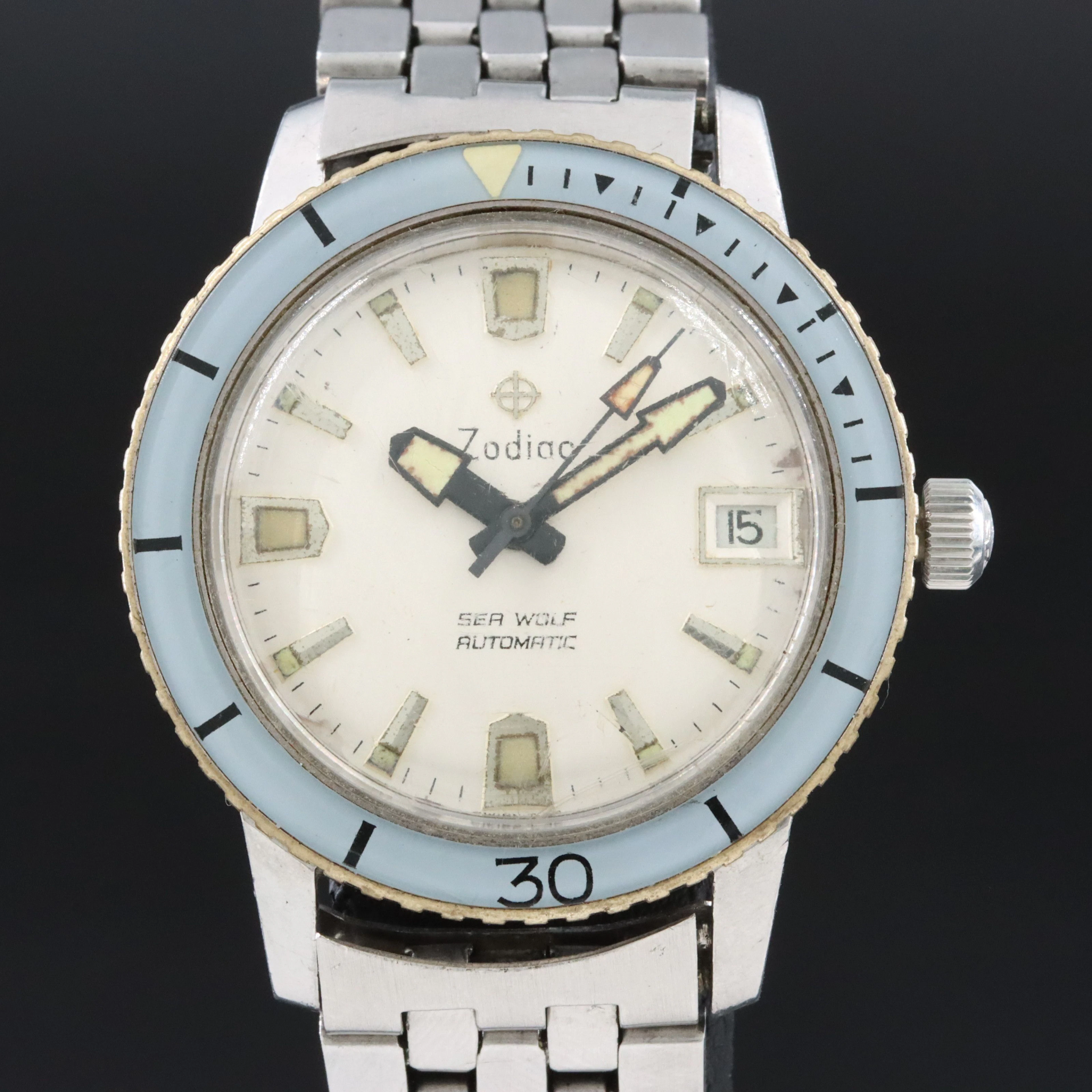 Zodiac Sea Wolf Datographic 722-946B Vintage Watch c.1960s-70s