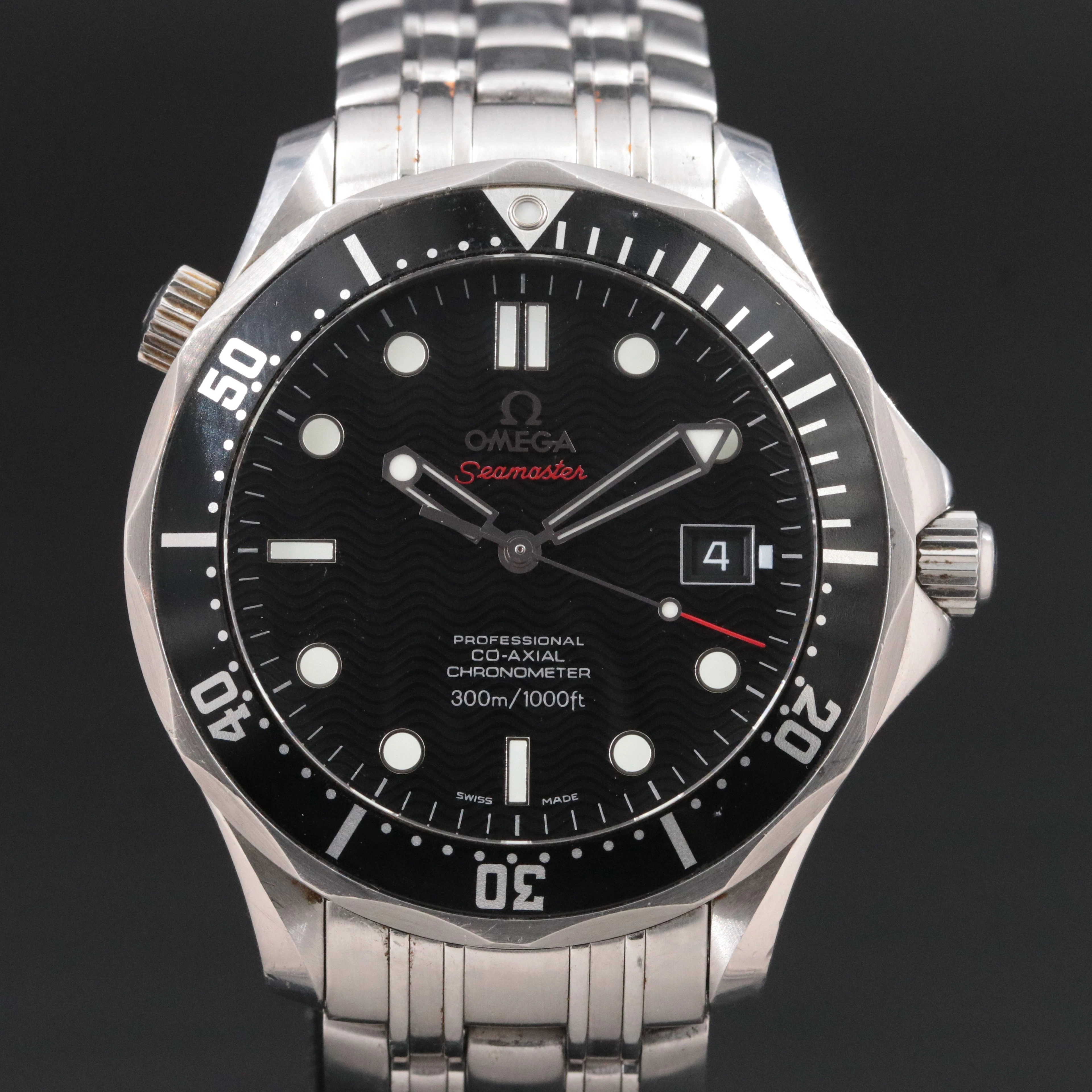 2008 Omega Seamaster Diver Co-Axial Steel Automatic Date Watch