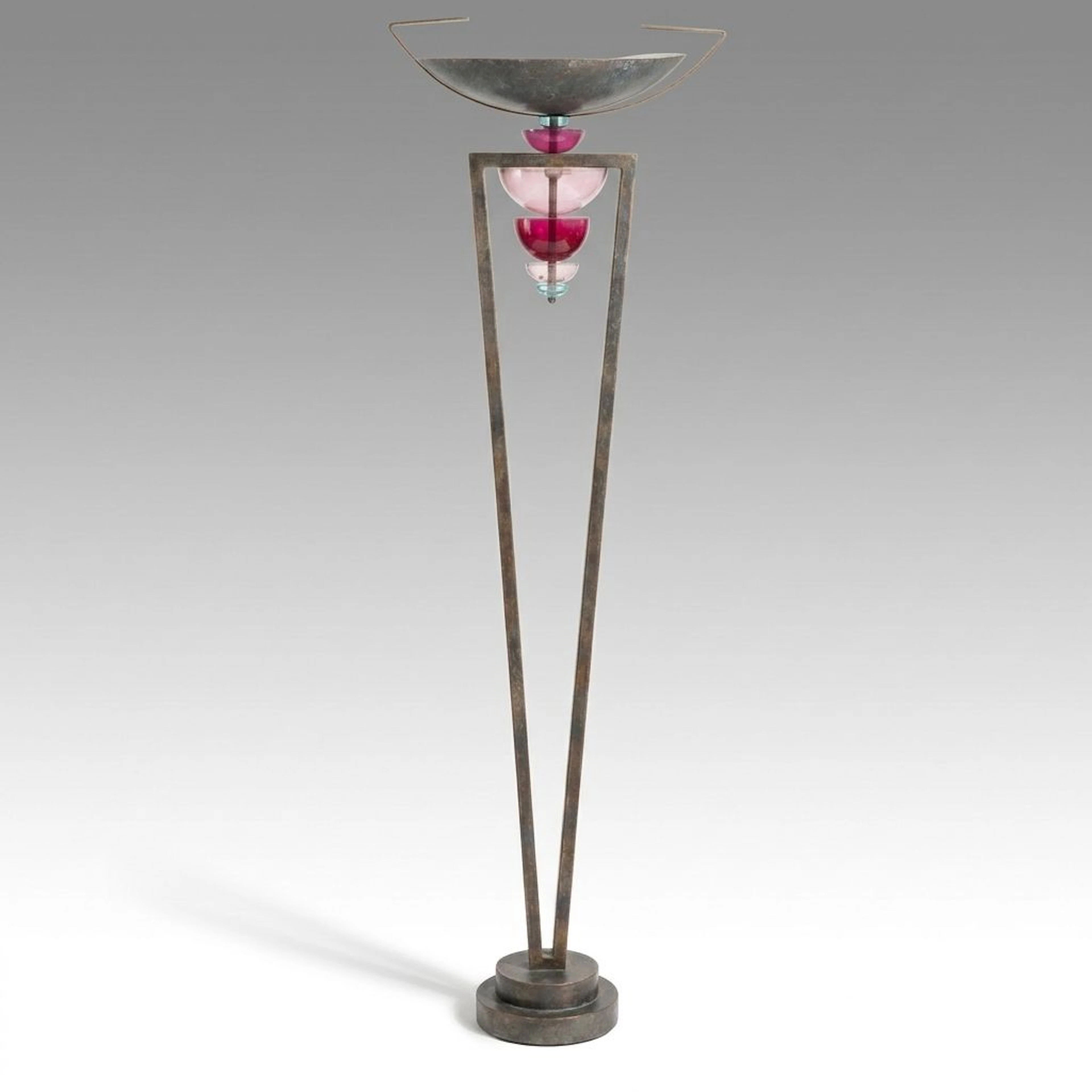 Hivo Von Teal Style Memphis Modern Torchiere Floor Lamp, ca. 1980s
