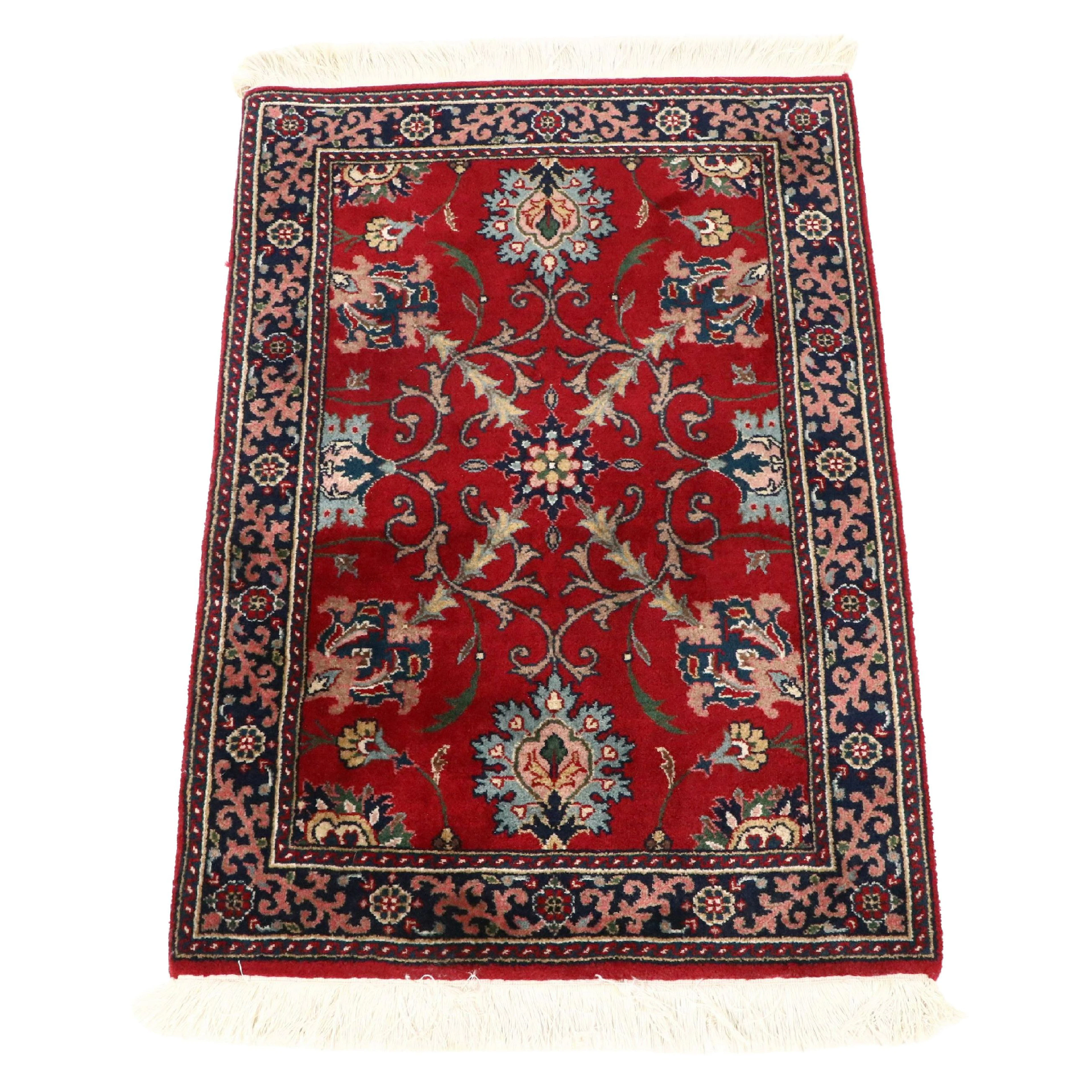 2'1 x 3'5 Hand-Knotted Indo-Persian Serapi Accent Rug