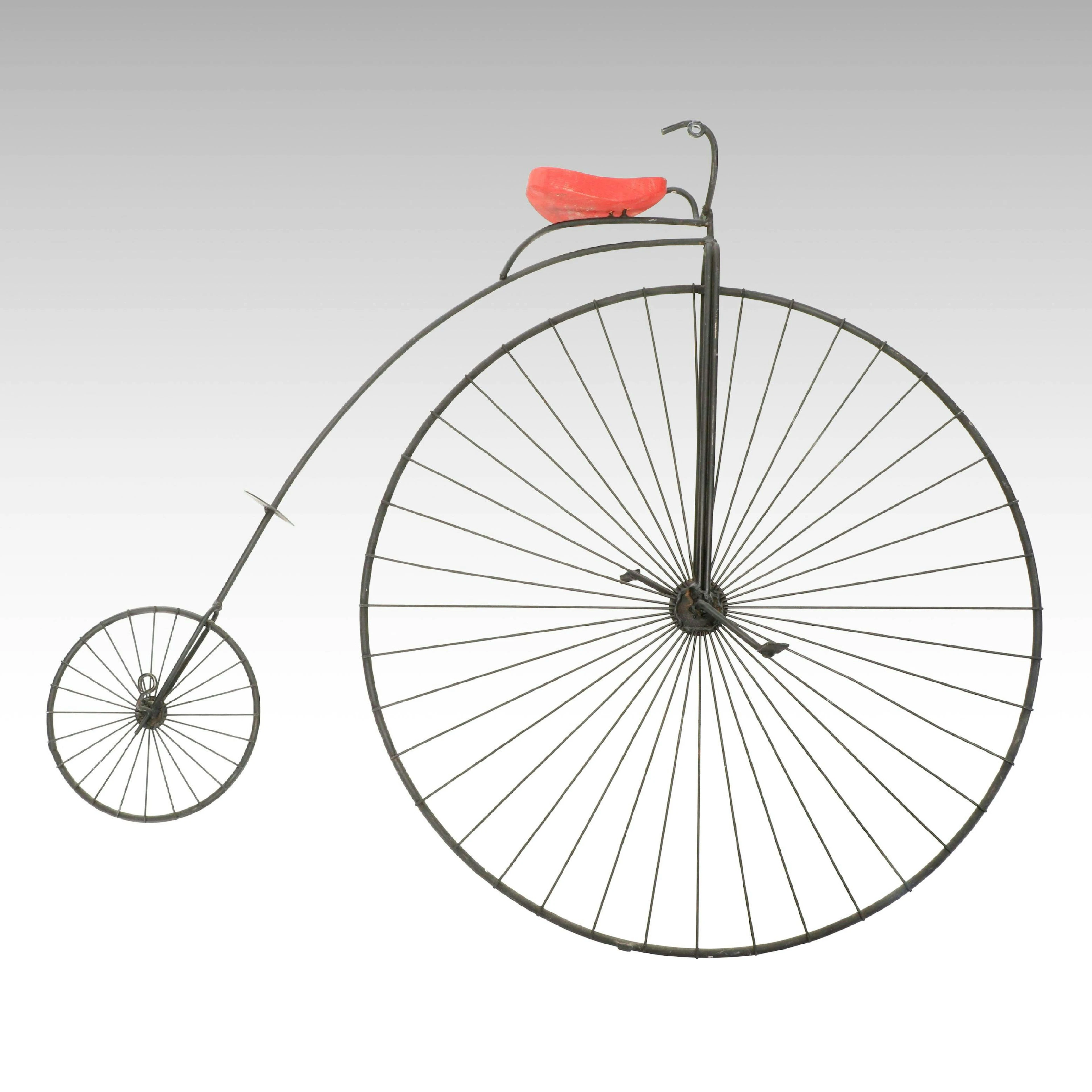 Curtis Jeré Metal Penny-Farthing Bike Wall Decoration, 1987