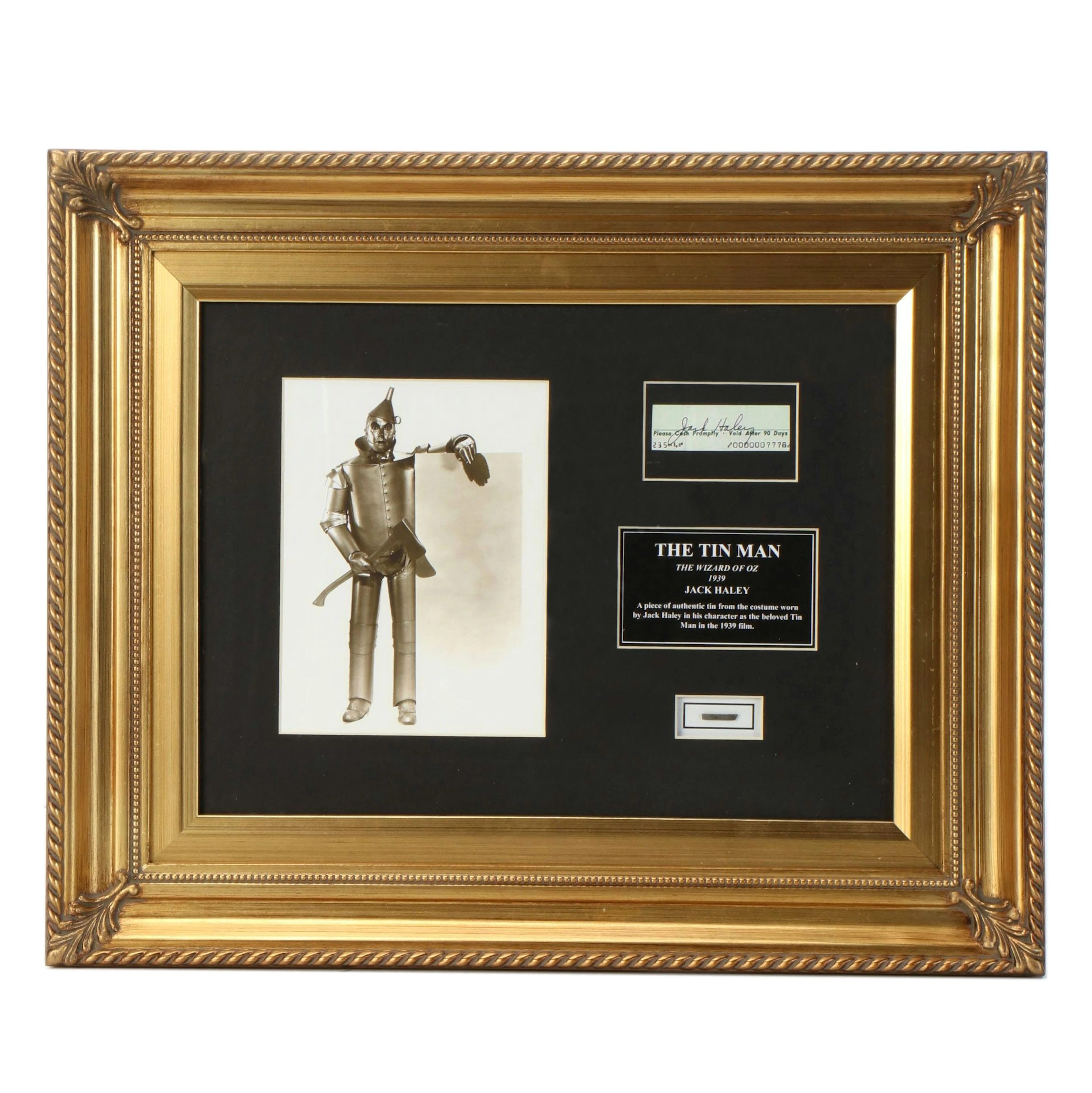Jack Haley "The Wizard of Oz" Tin Man Costume Remnant