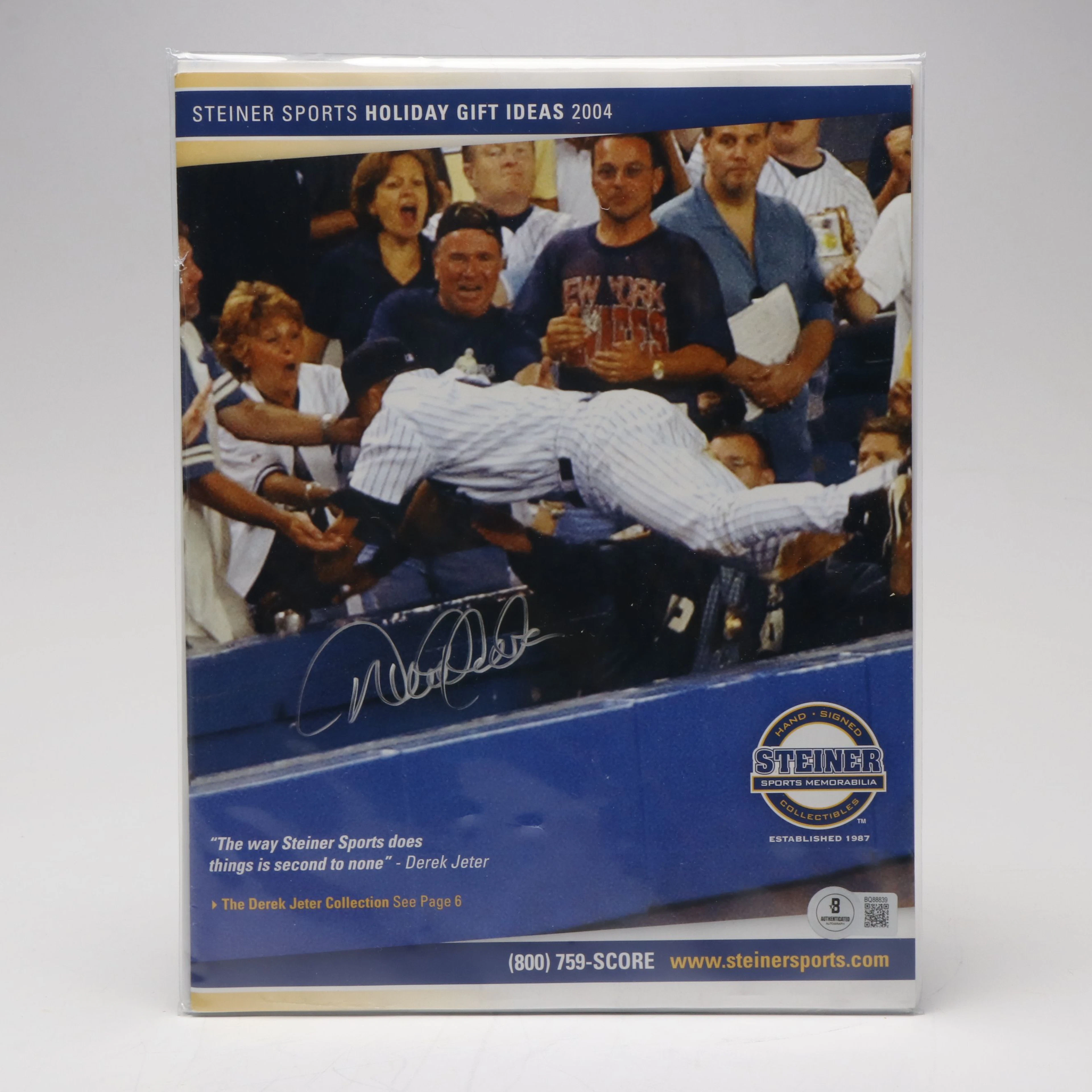 Derek Jeter Signed Steiner Sports Catalog, Beckett