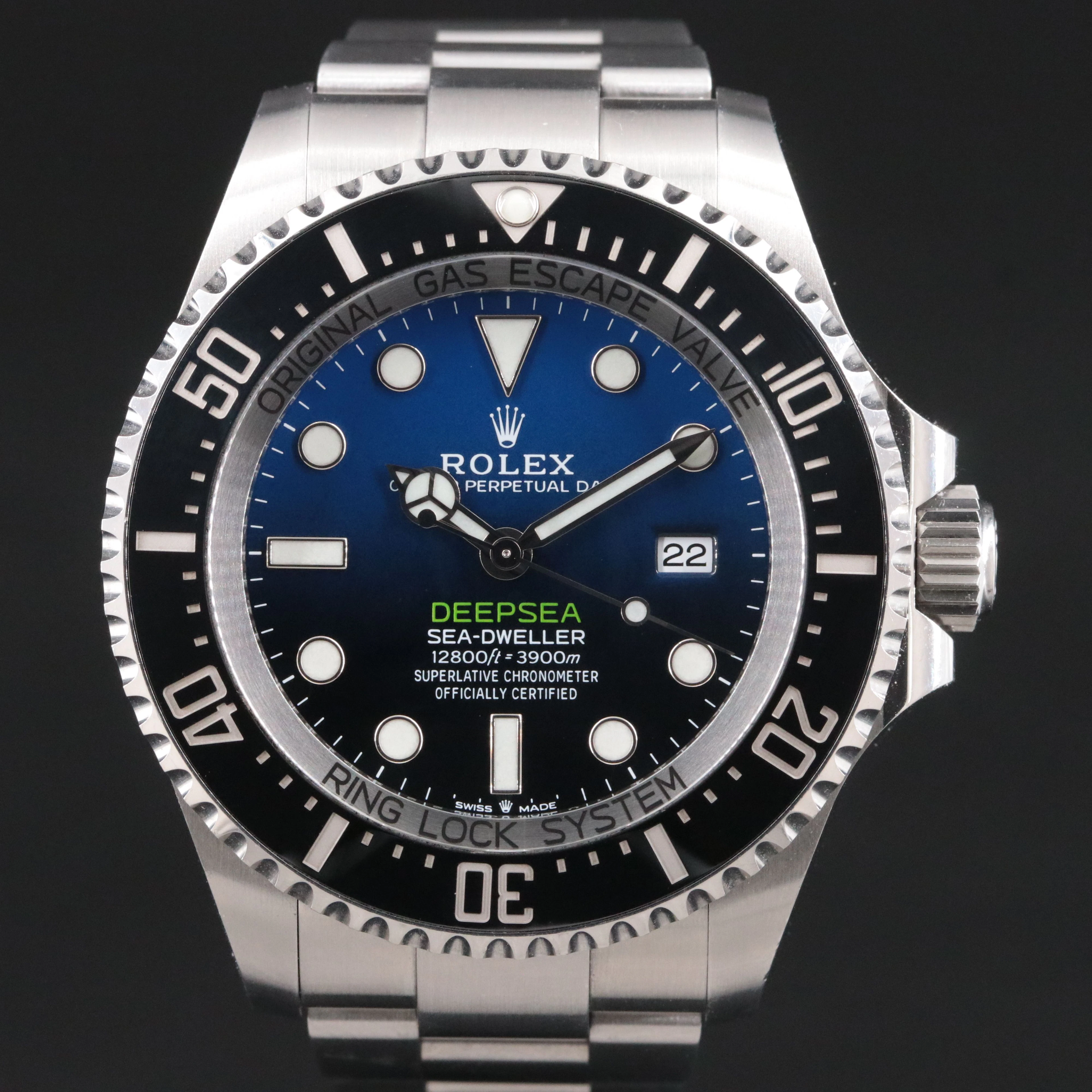 Rolex Sea-Dweller Deepsea Model 126660 Blue/Black Steel Automatic Watch