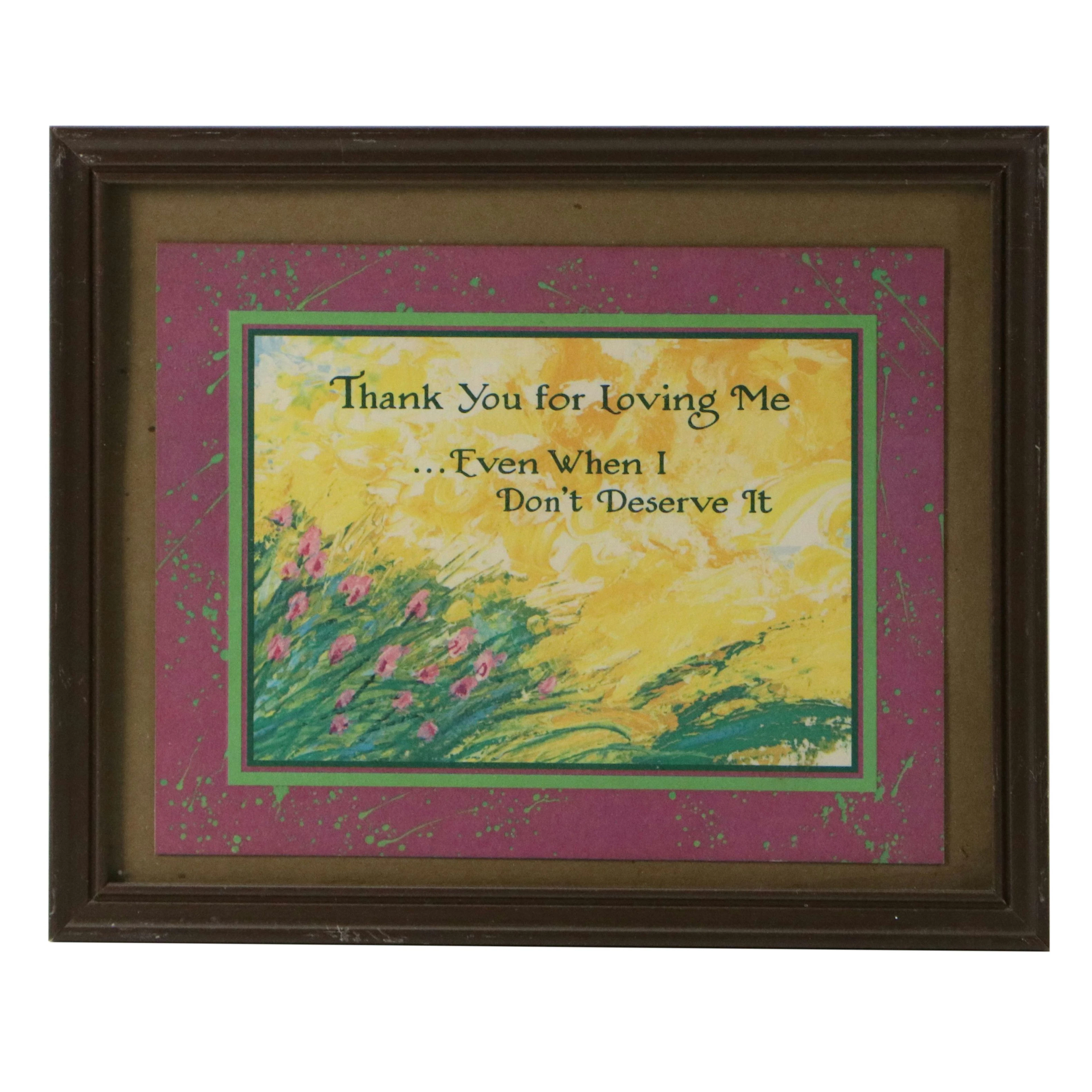 Stylized Offset Lithograph Greeting Card, 1992