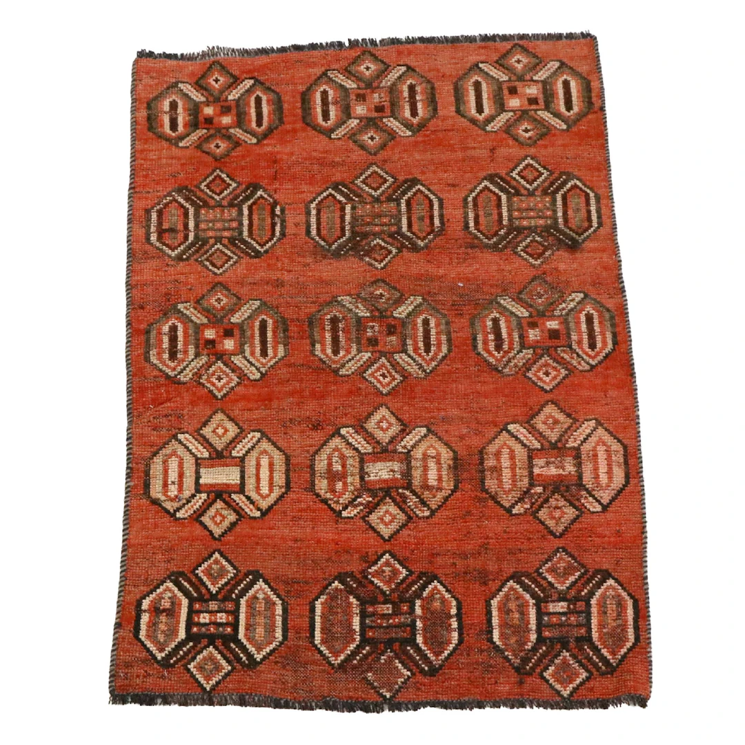 2'11 x 4'3 Hand-Knotted Baluch Style Rug Remnant