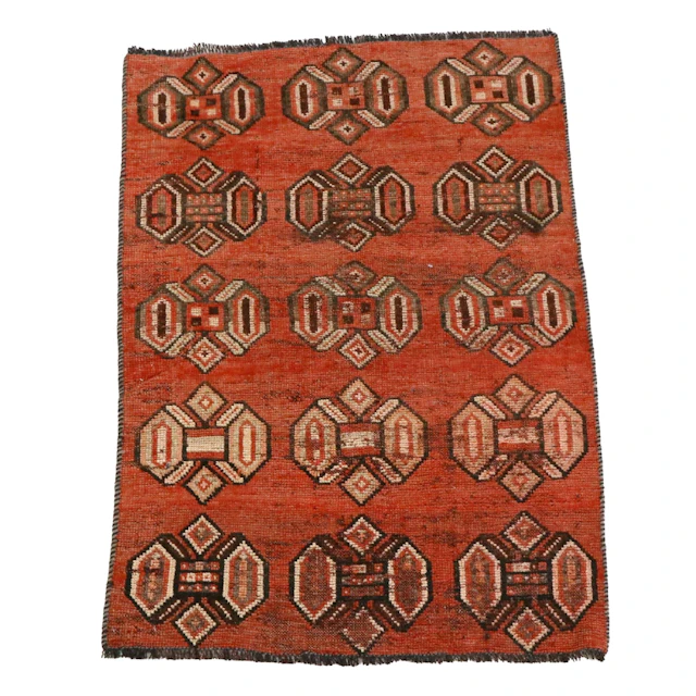 2'11 x 4'3 Hand-Knotted Baluch Style Rug Remnant