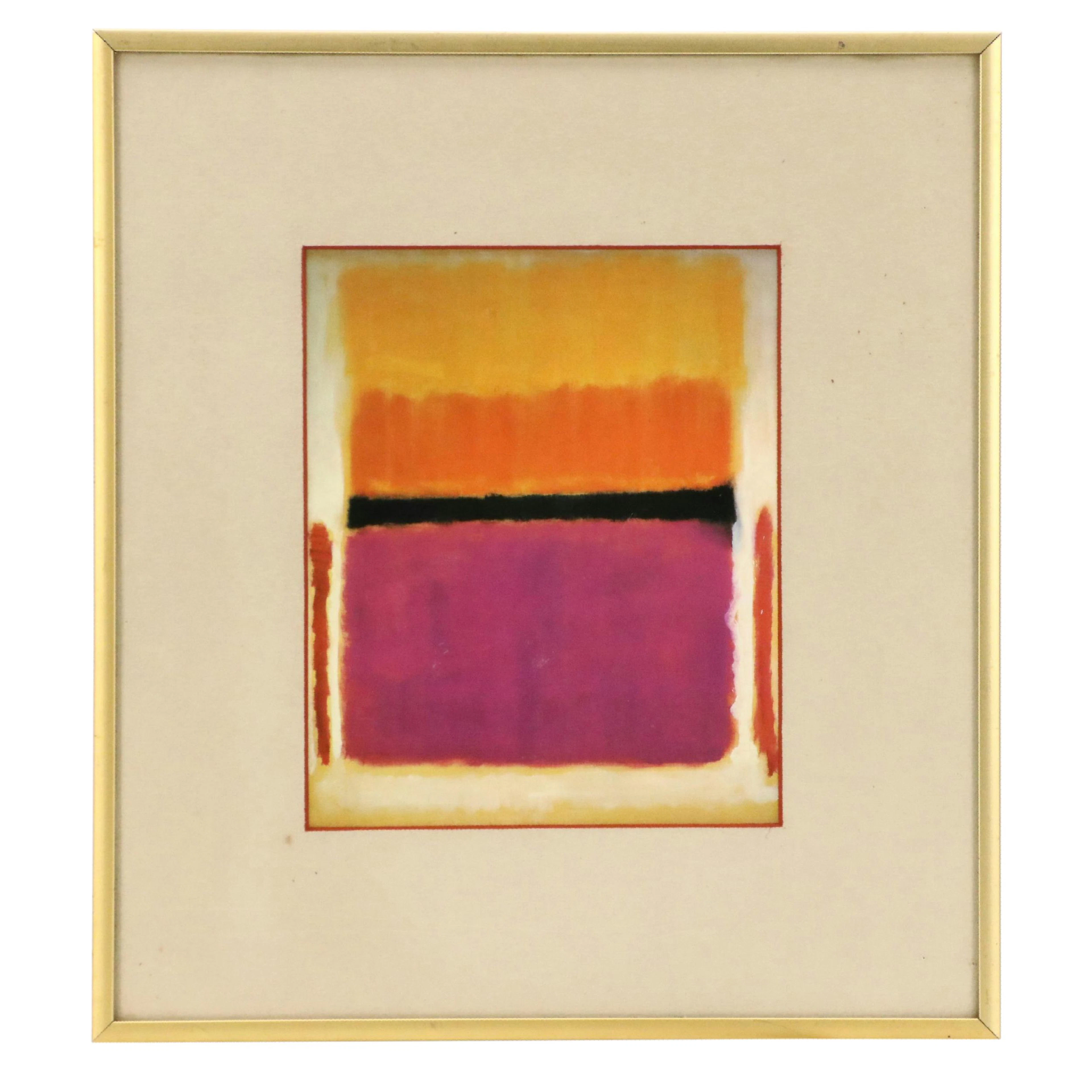 After Mark Rothko Color Field Offset Lithograph, Circa 1998