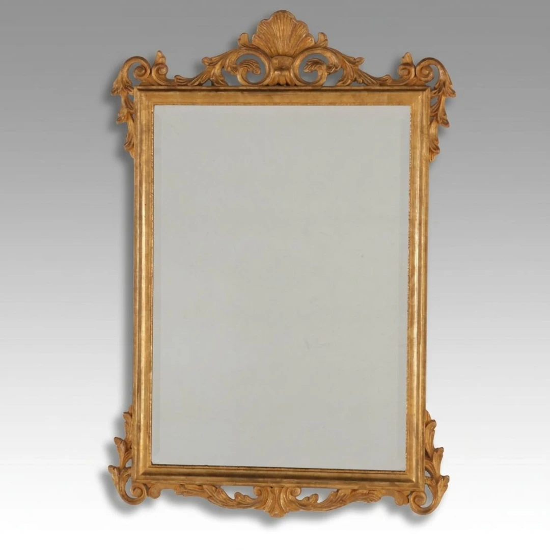La Barge Italian Giltwood Framed Wall Mirror, Late 20th Century