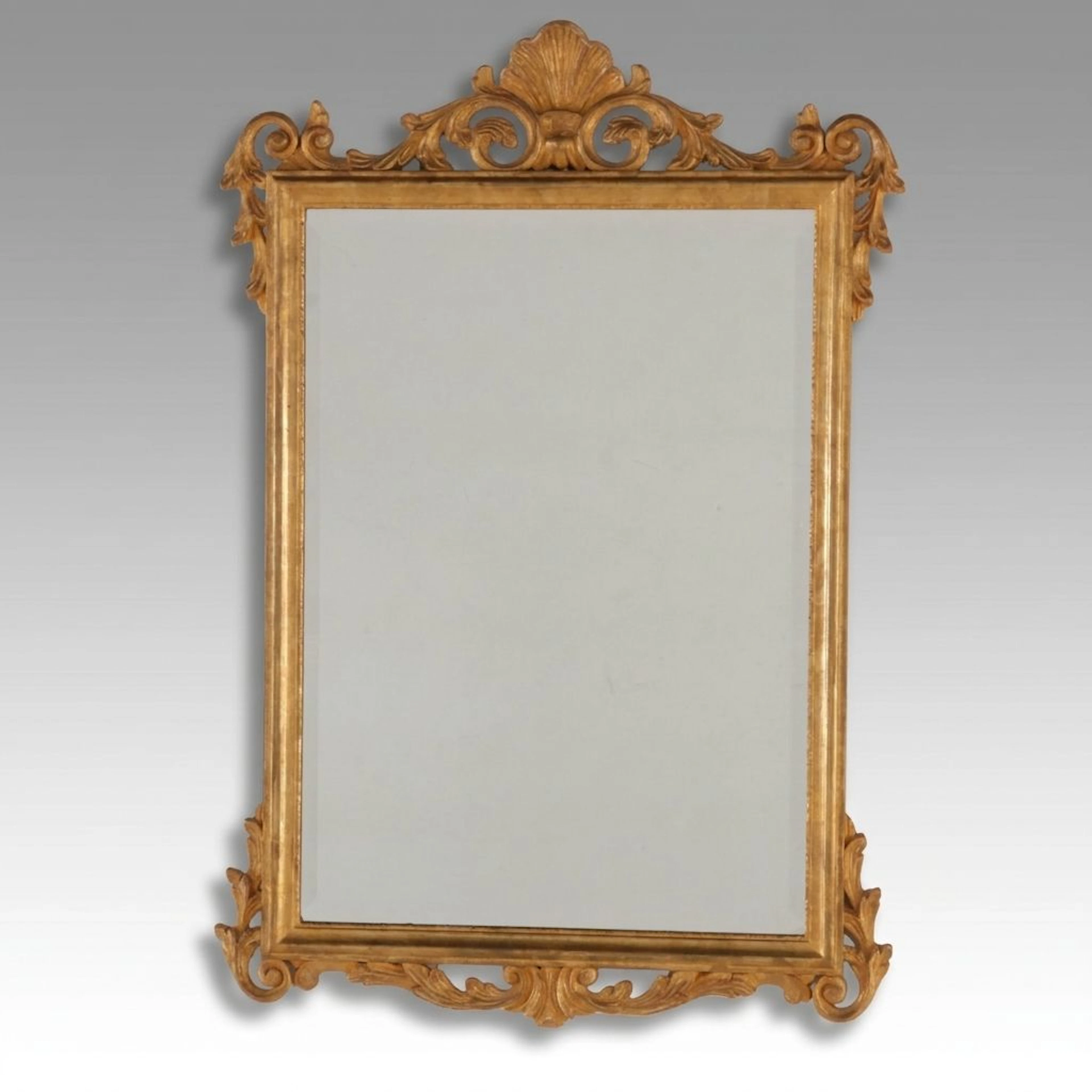 La Barge Italian Giltwood Framed Wall Mirror, Late 20th Century