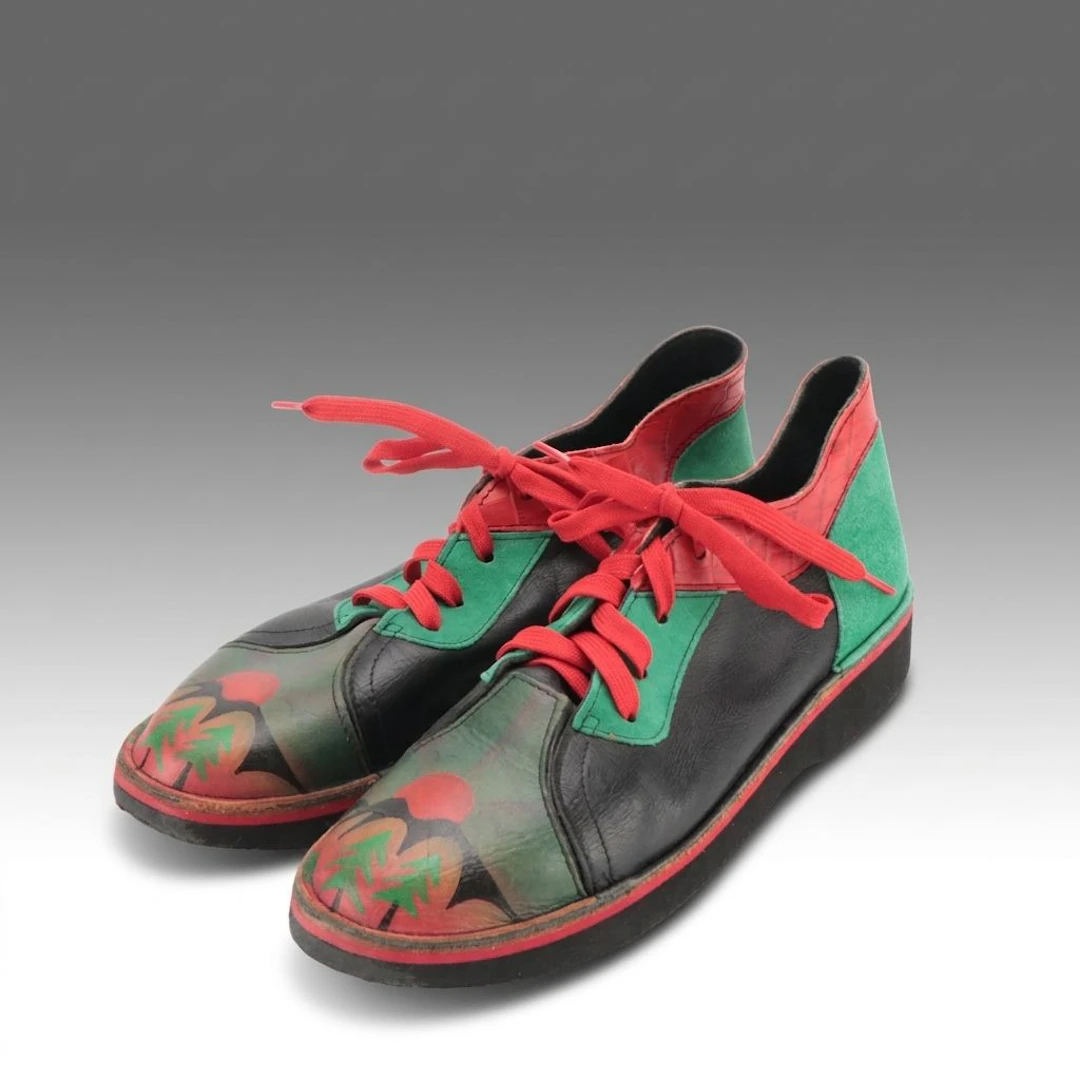 Men's Soletech Painted Sunrise Oxford Style Shoes in Colorblock Leather