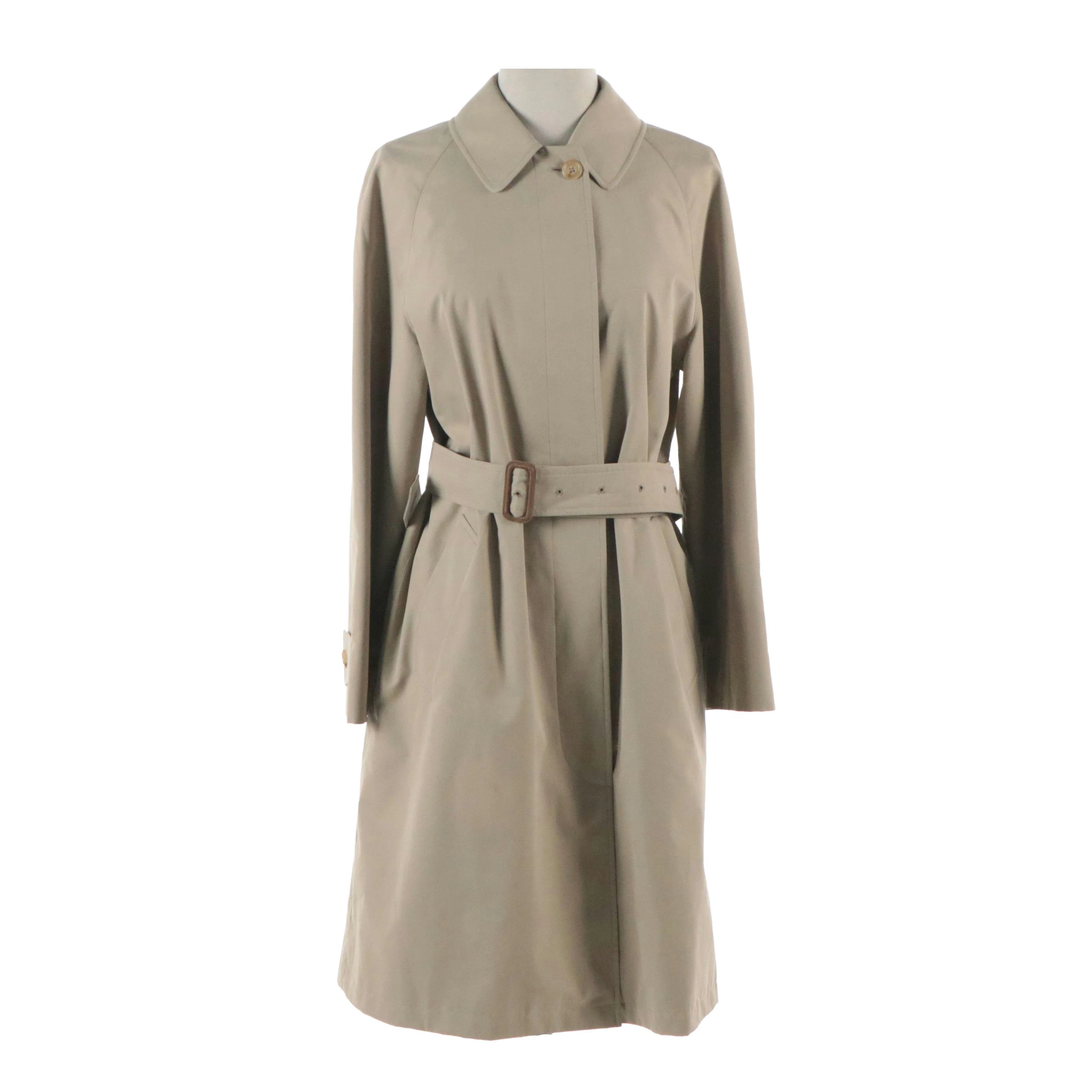 Burberry Cotton Blend Single-Breasted Trench with House Check Lining & Tie Belt